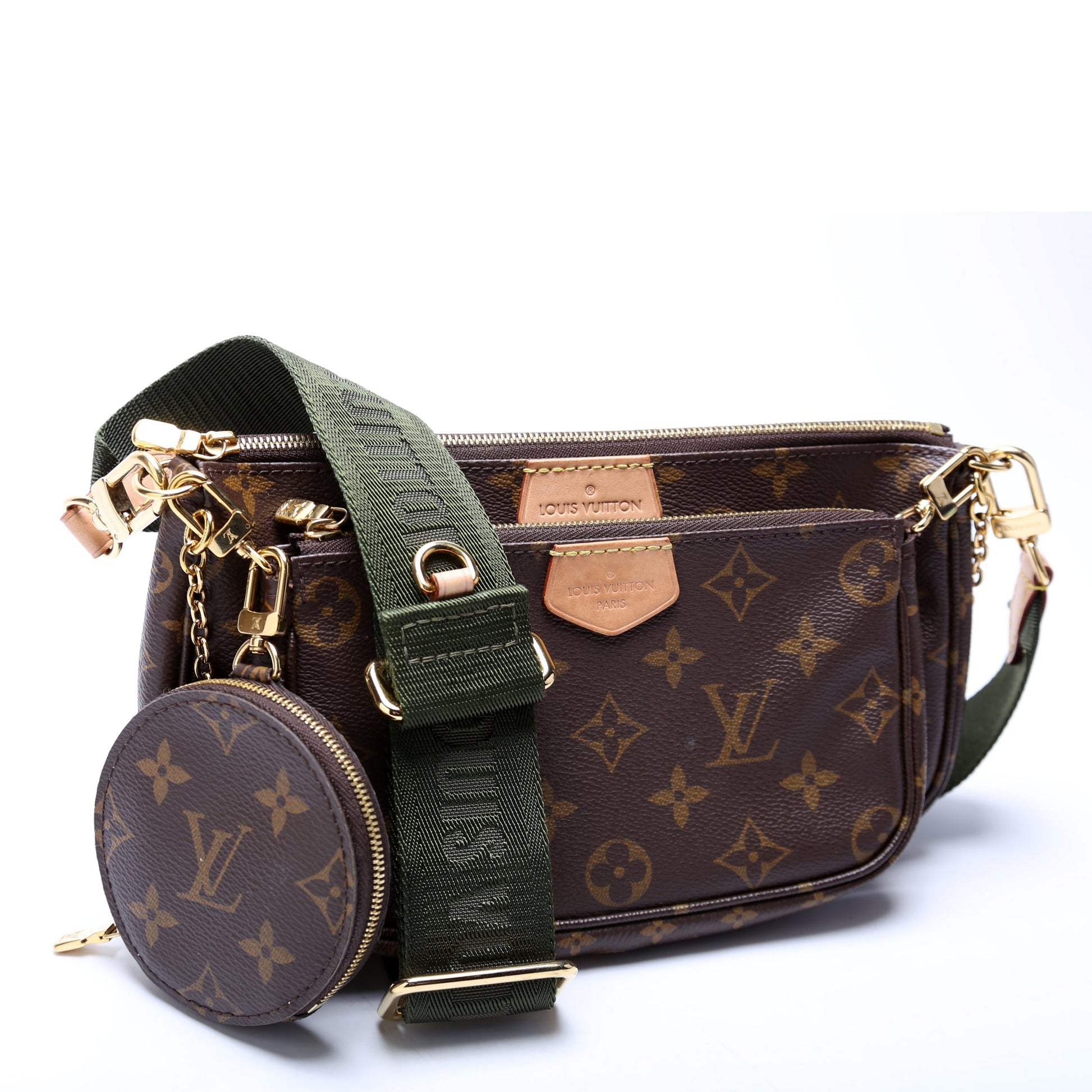 Louis Vuitton Multi Pochette Monogram Green Clutch Bag Green 3