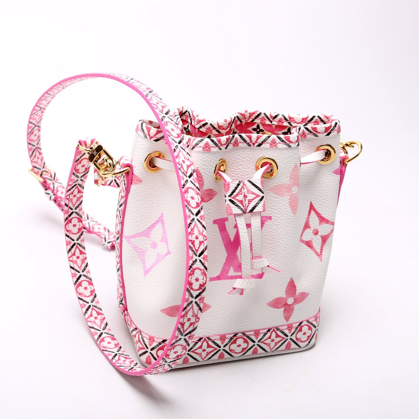 Louis Vuitton Noe By Pool Watercolor Pink Nano Handbag