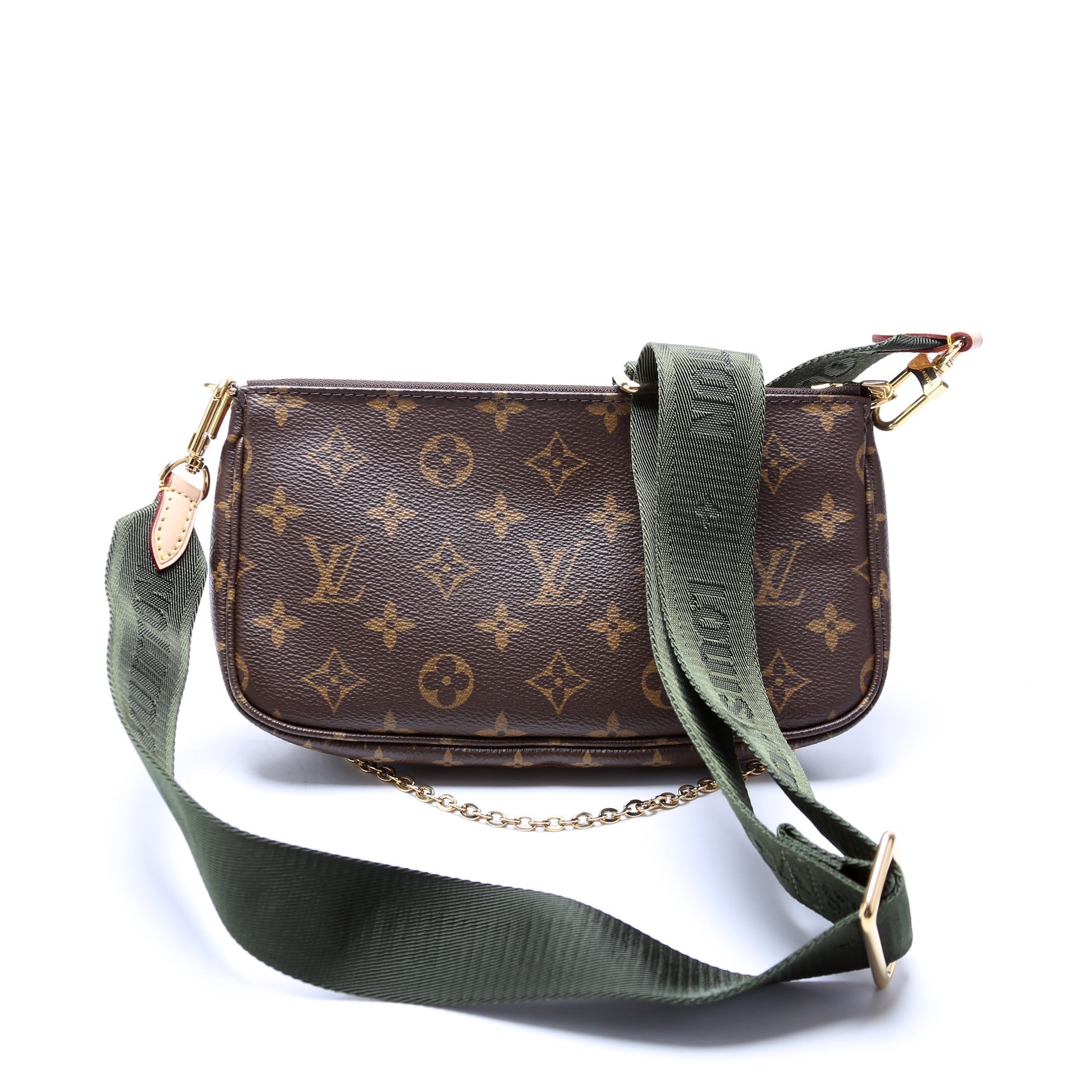 Louis Vuitton Multi Pochette Monogram Green Clutch Bag Green 4