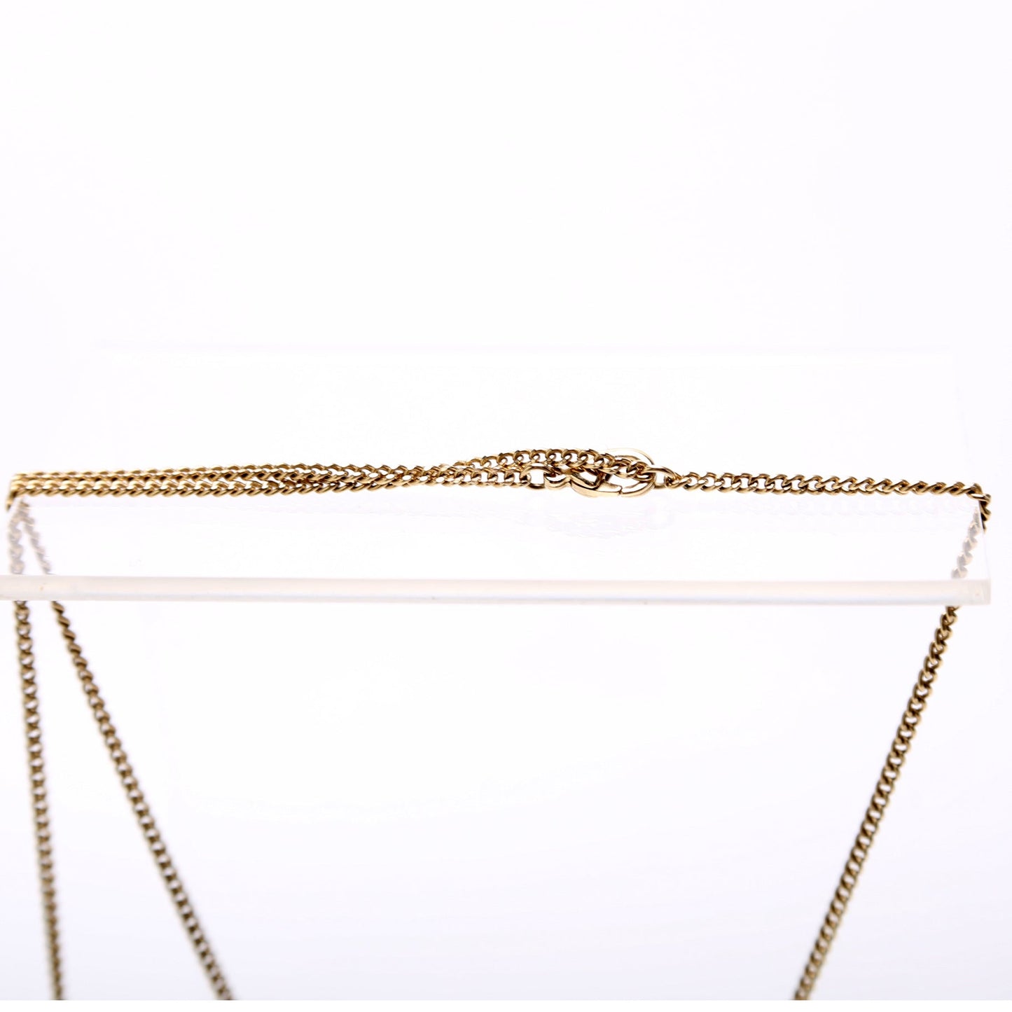 Chanel Coco Camelia Necklace Gold/Teal