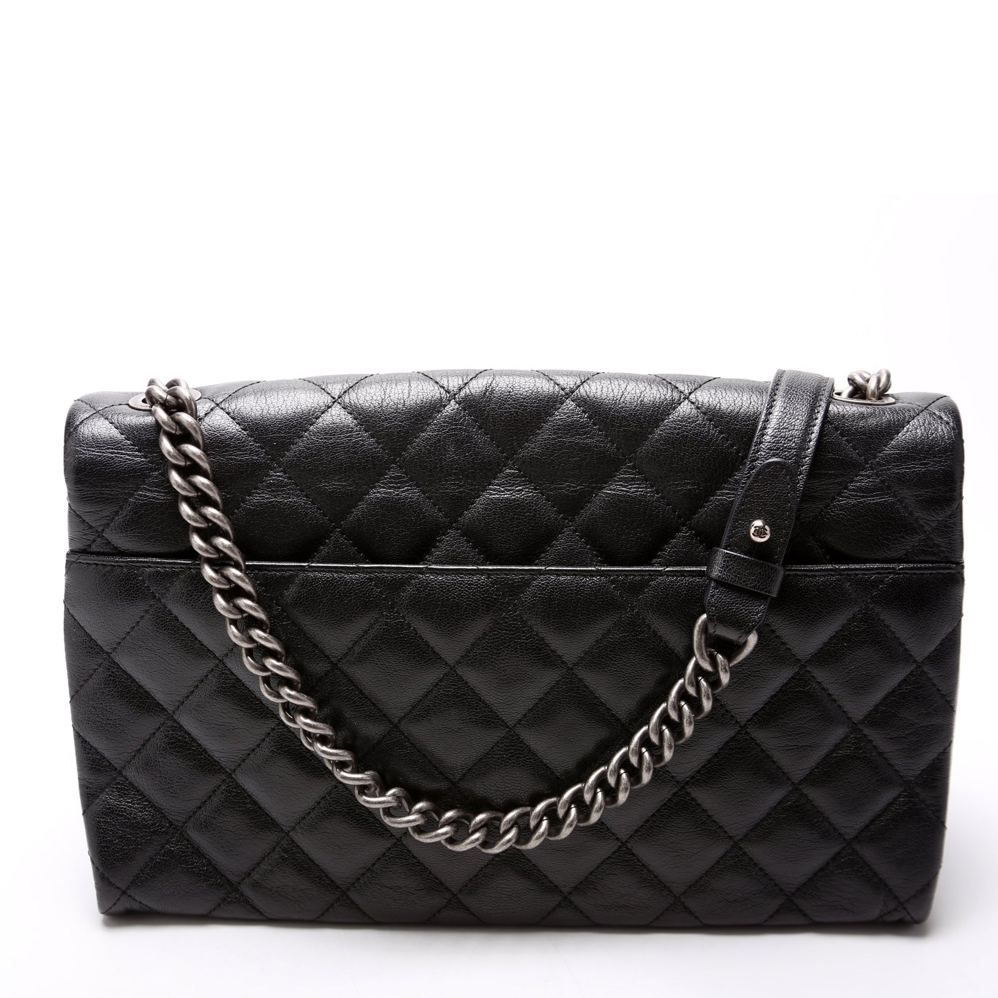 Chanel City Rock Flap Goatskin Quilted 21M Black Handbag