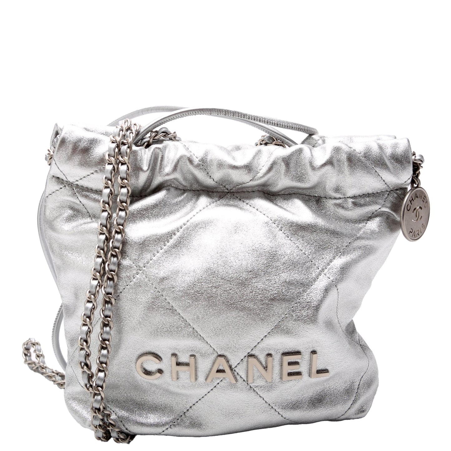 Chanel 22 Silver Mini Bag
