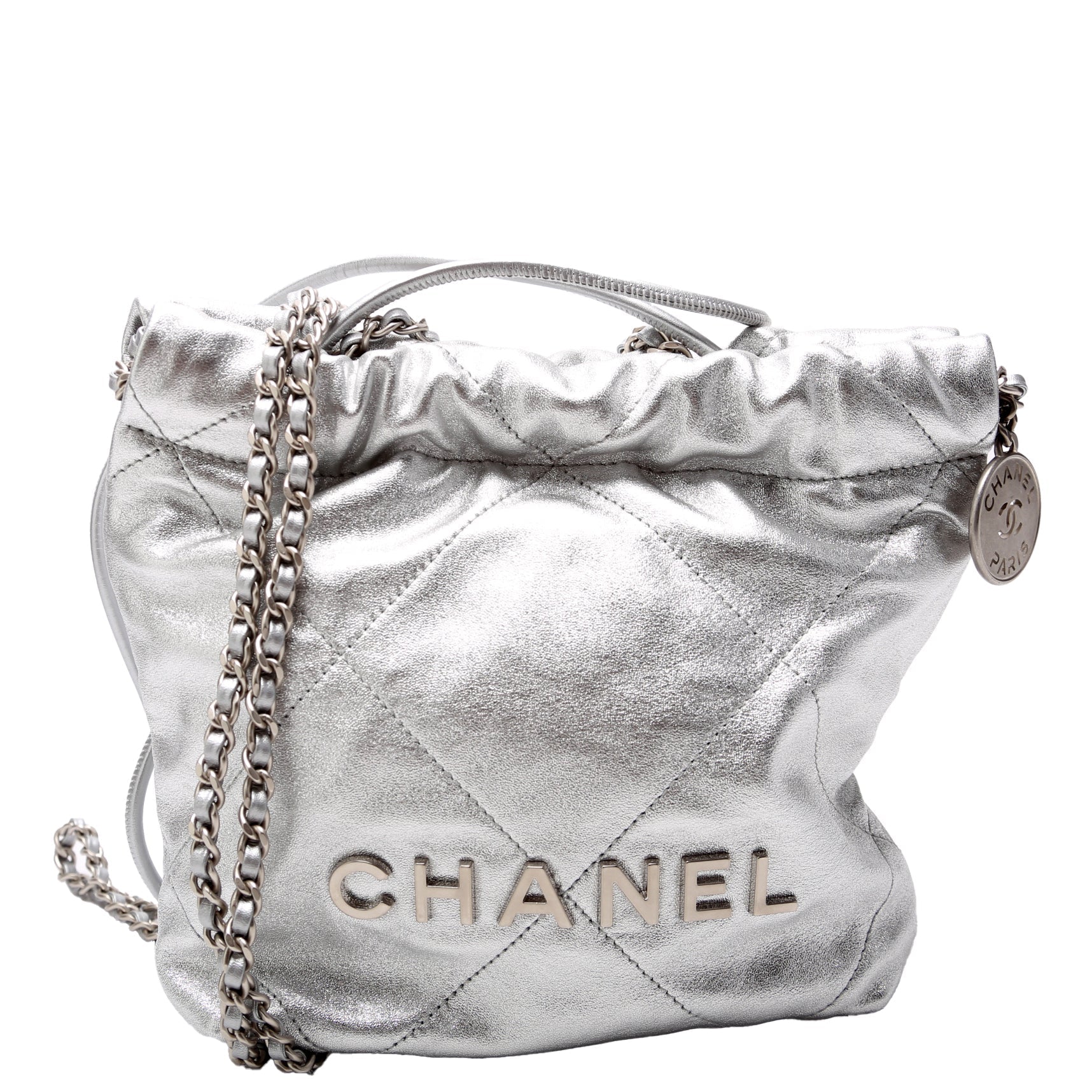 Chanel 22 Silver Mini Bag