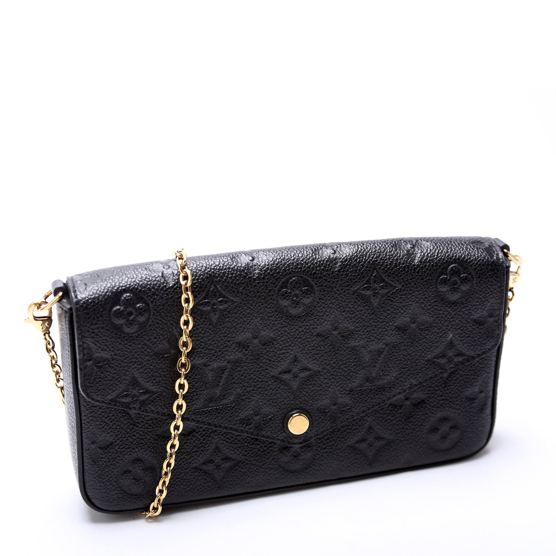 Louis Vuitton Pochette Felicie Empreinte Black Clutch Bag Black 1