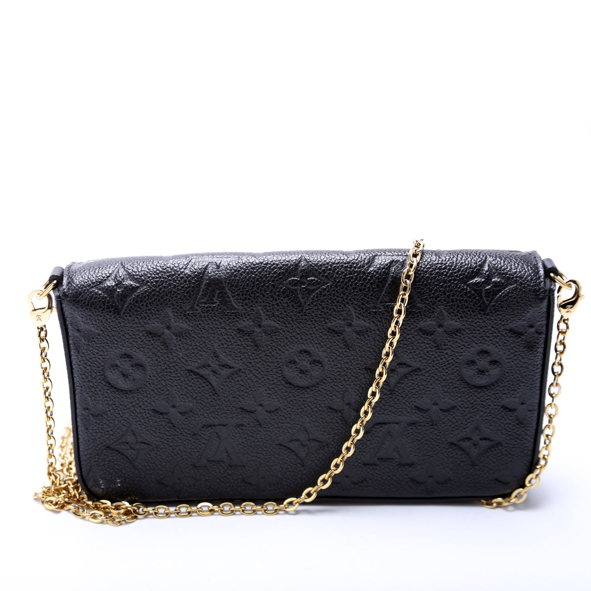 Louis Vuitton Pochette Felicie Empreinte Black Clutch Bag Black 1