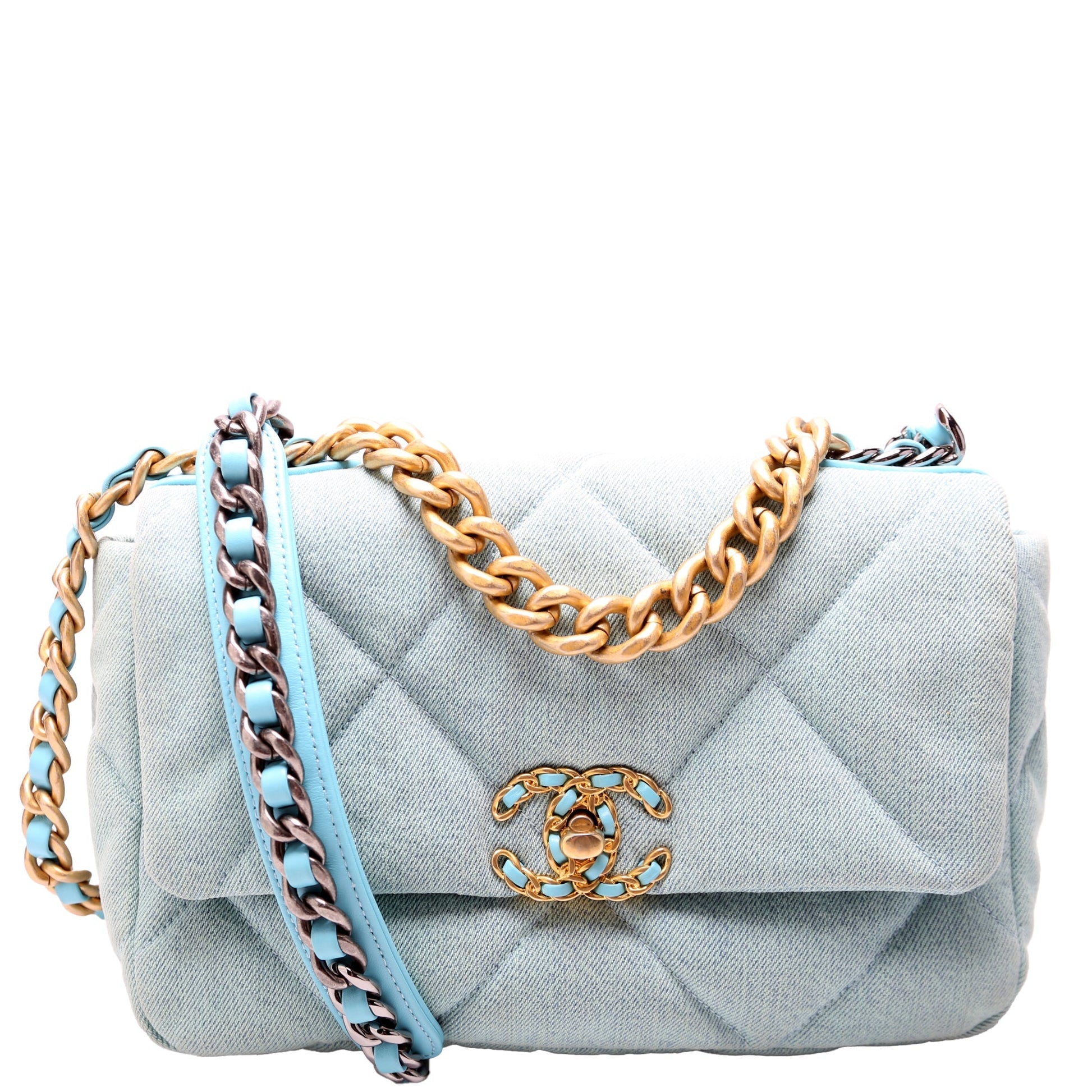 Chanel 19 Denim 31M Blue Handbag