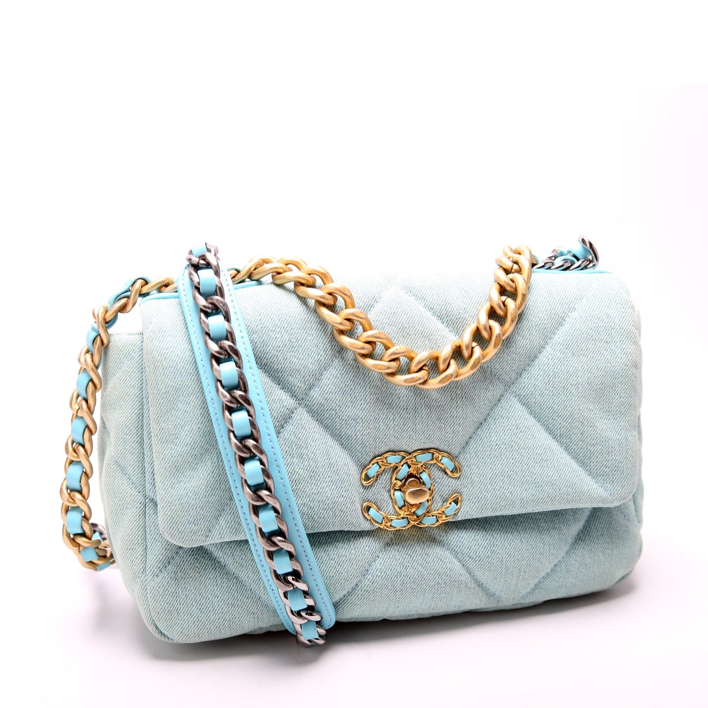 Chanel 19 Denim 31M Blue Handbag