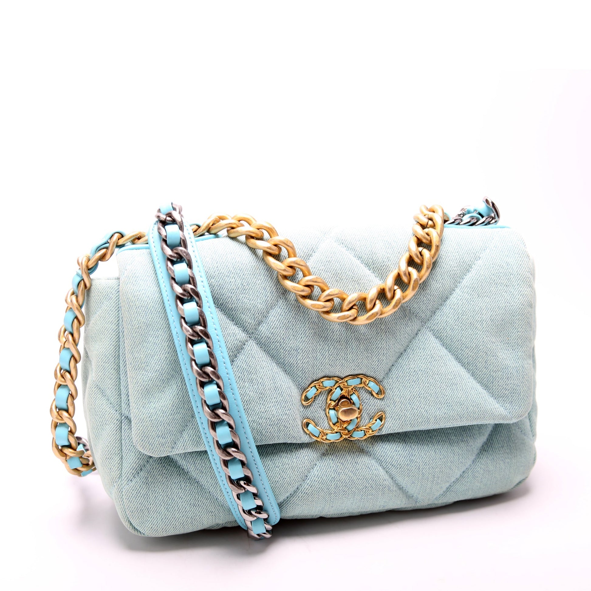 Chanel 19 Denim 31M Blue Handbag