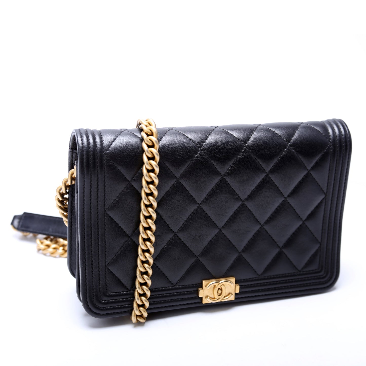 Chanel WOC Boy Lambskin 31M Black Clutch Bag