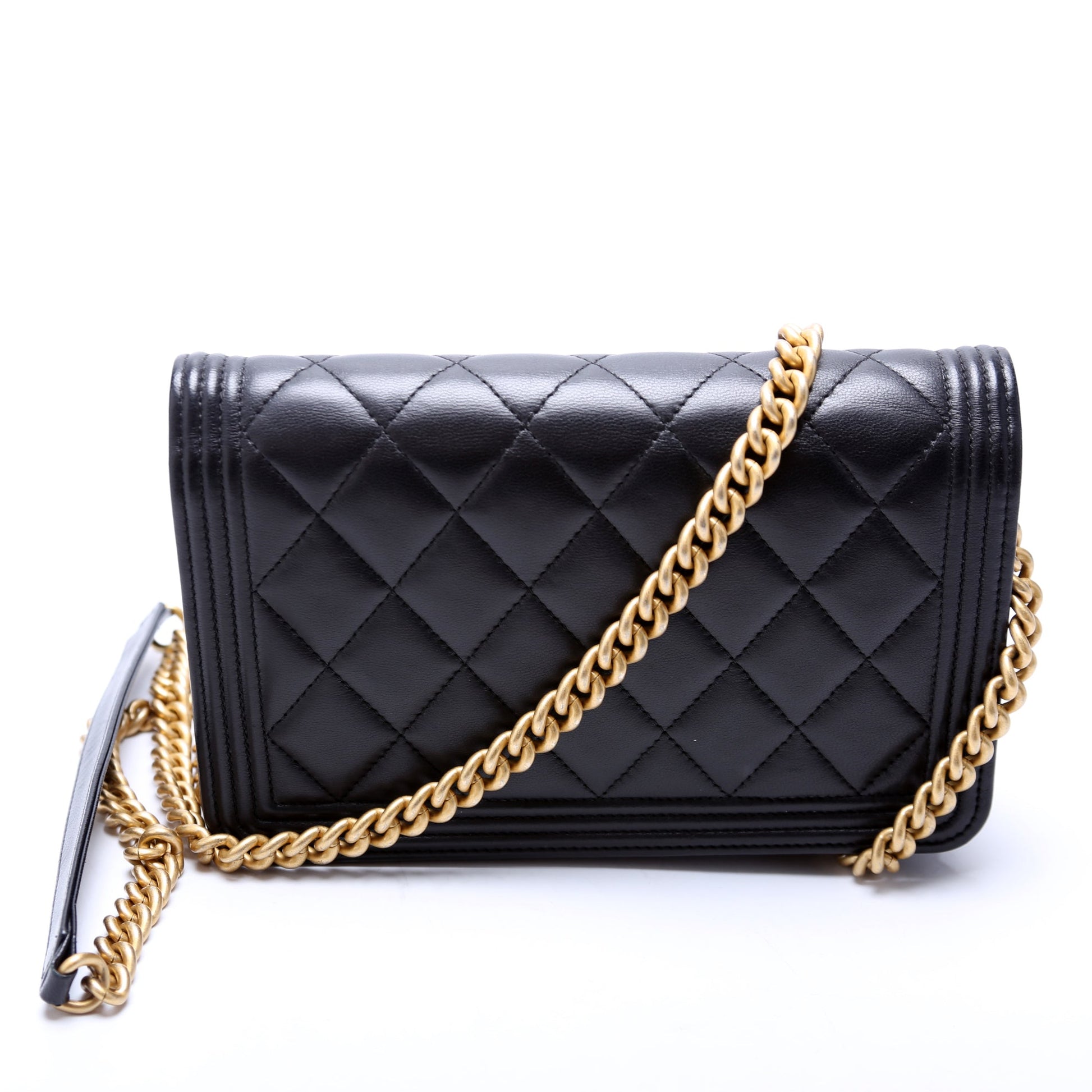 Chanel WOC Boy Lambskin 31M Black Clutch Bag