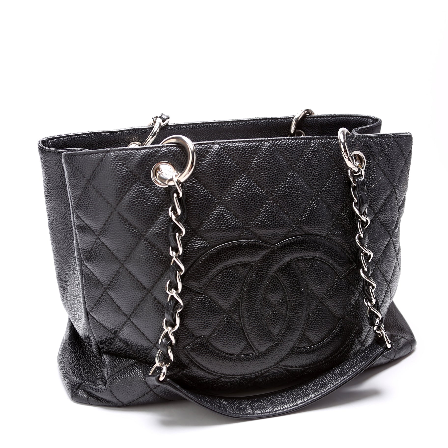 Chanel Grand Shopping Caviar 15M Black Tote Bag