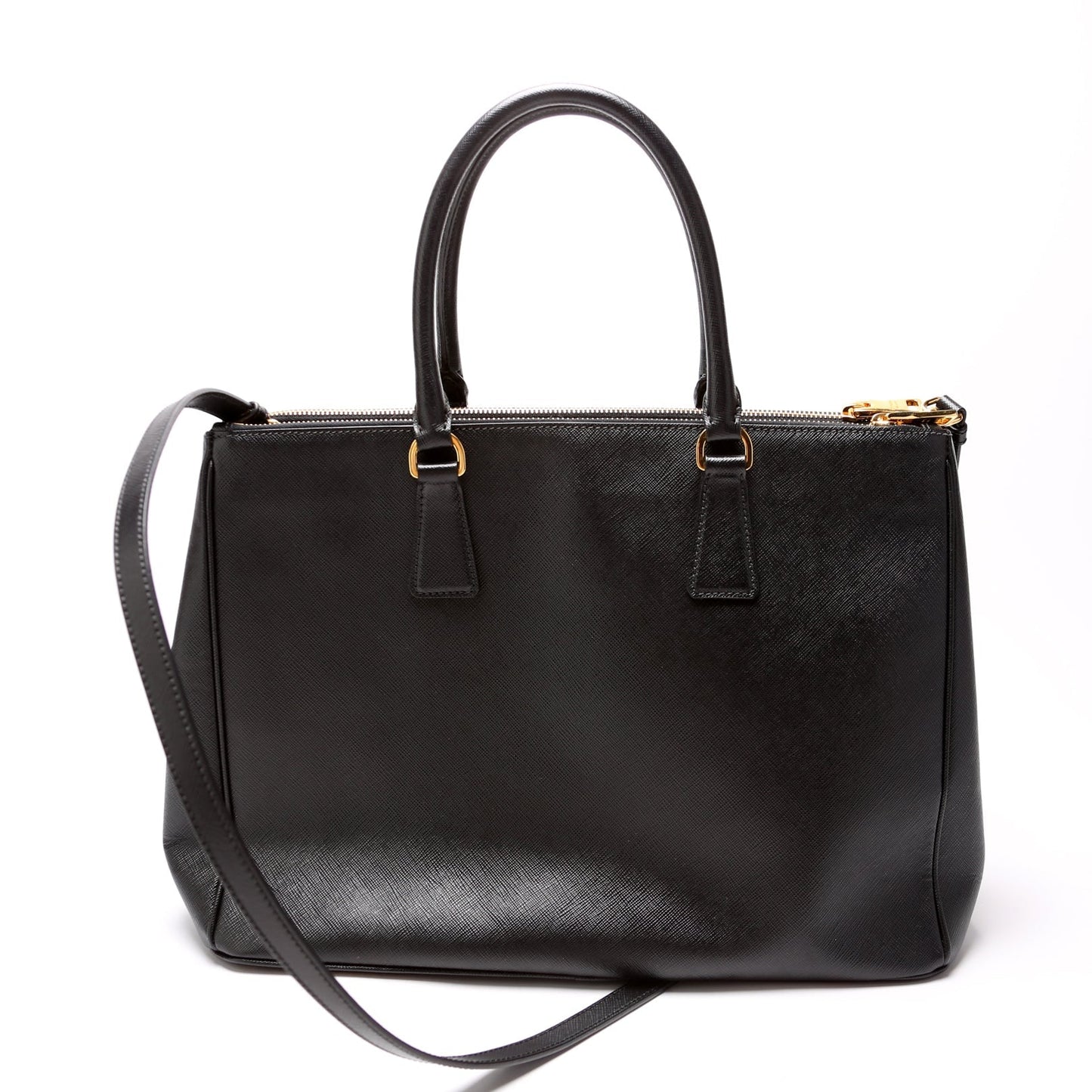 Prada Saffiano Galleria Bag Black Large Travel Bag