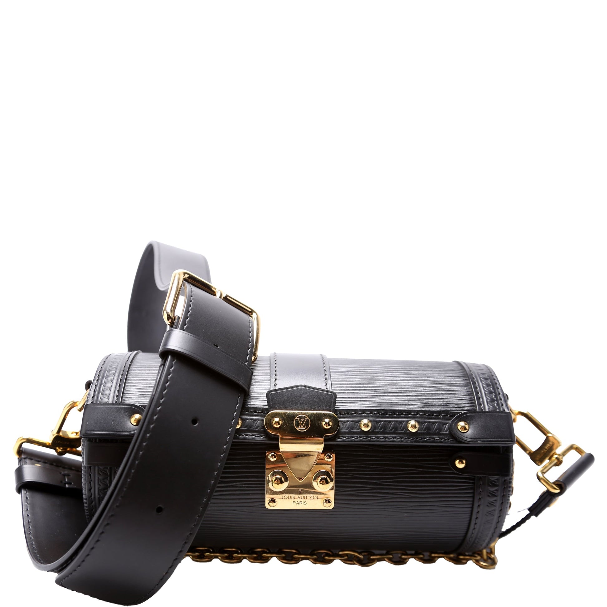 Louis Vuitton Papillon Trunk Epi Black Handbag