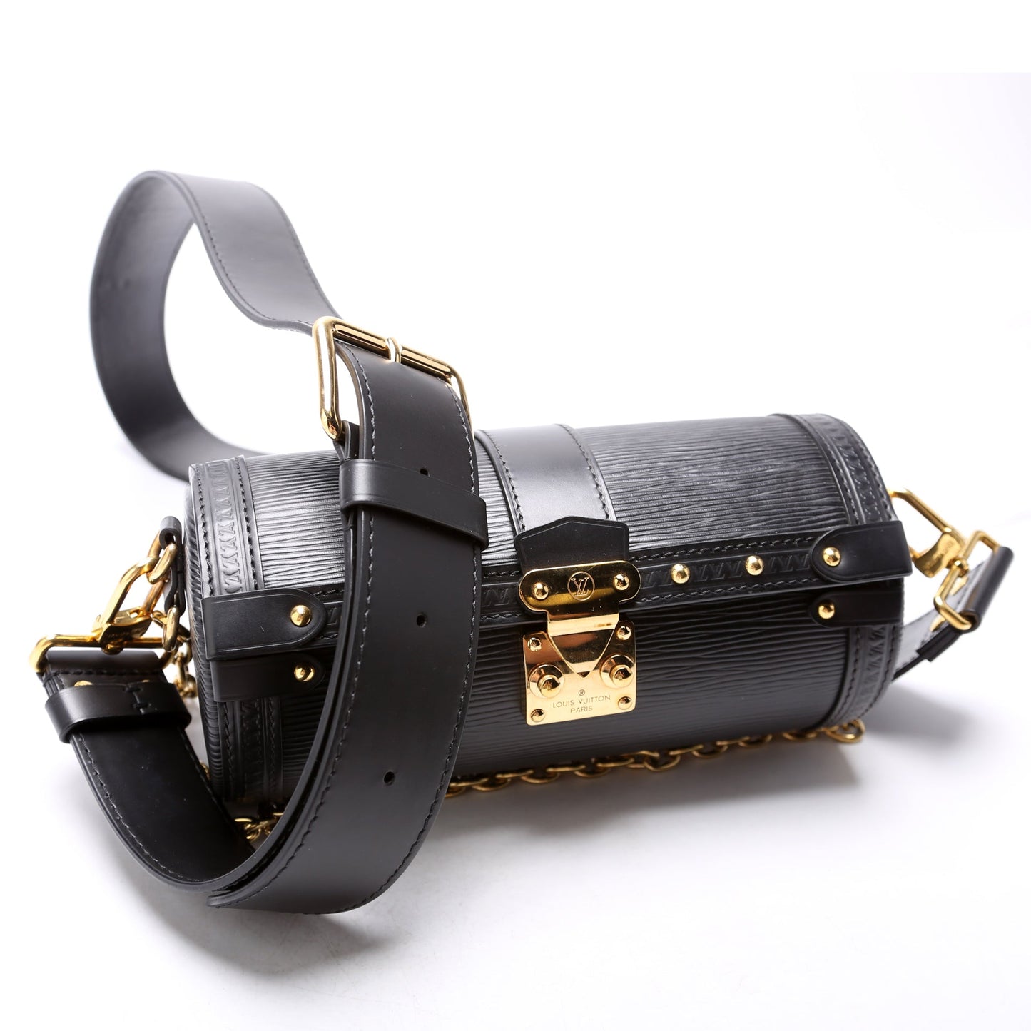 Louis Vuitton Papillon Trunk Epi Black Handbag