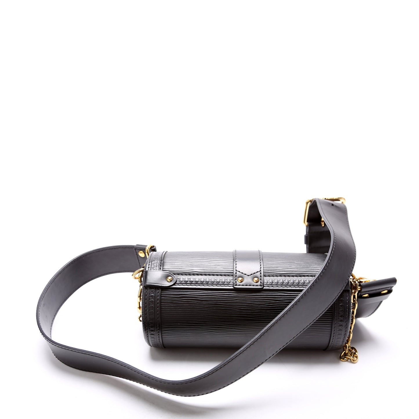 Louis Vuitton Papillon Trunk Epi Black Handbag