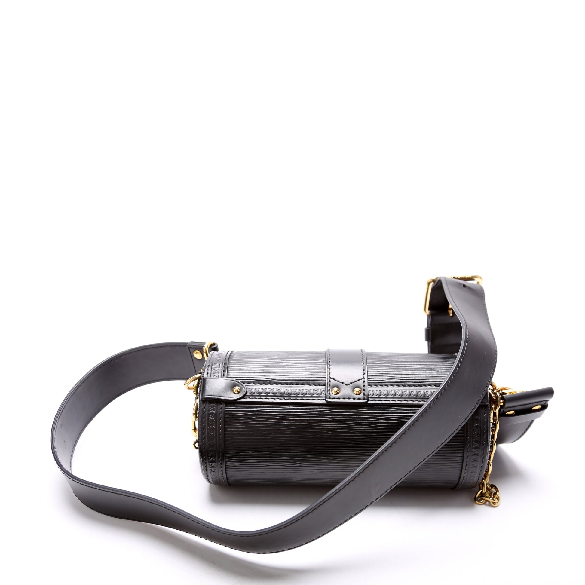 Louis Vuitton Papillon Trunk Epi Black Handbag