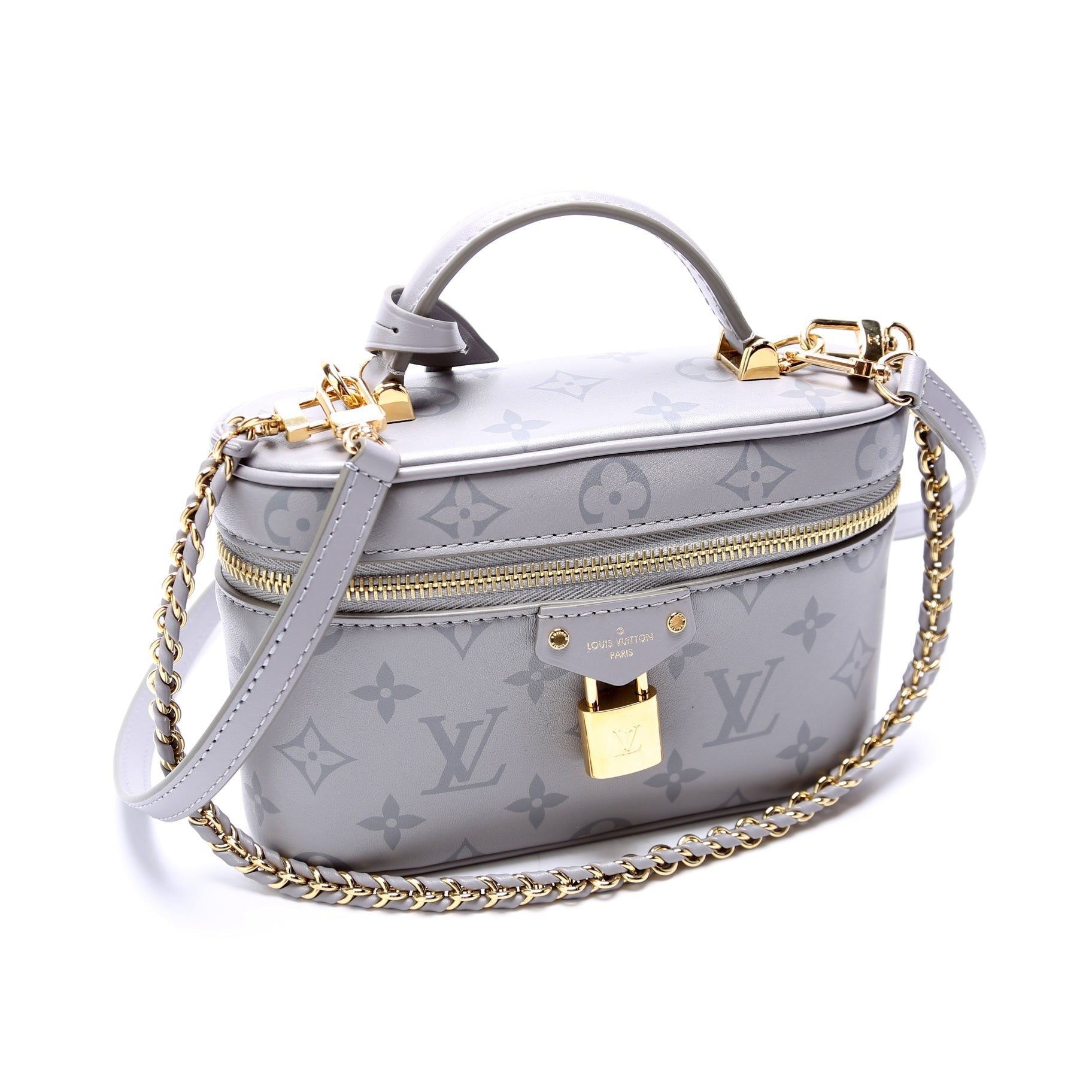 Louis Vuitton Vanity Calfskin Monogram Grey Handbag