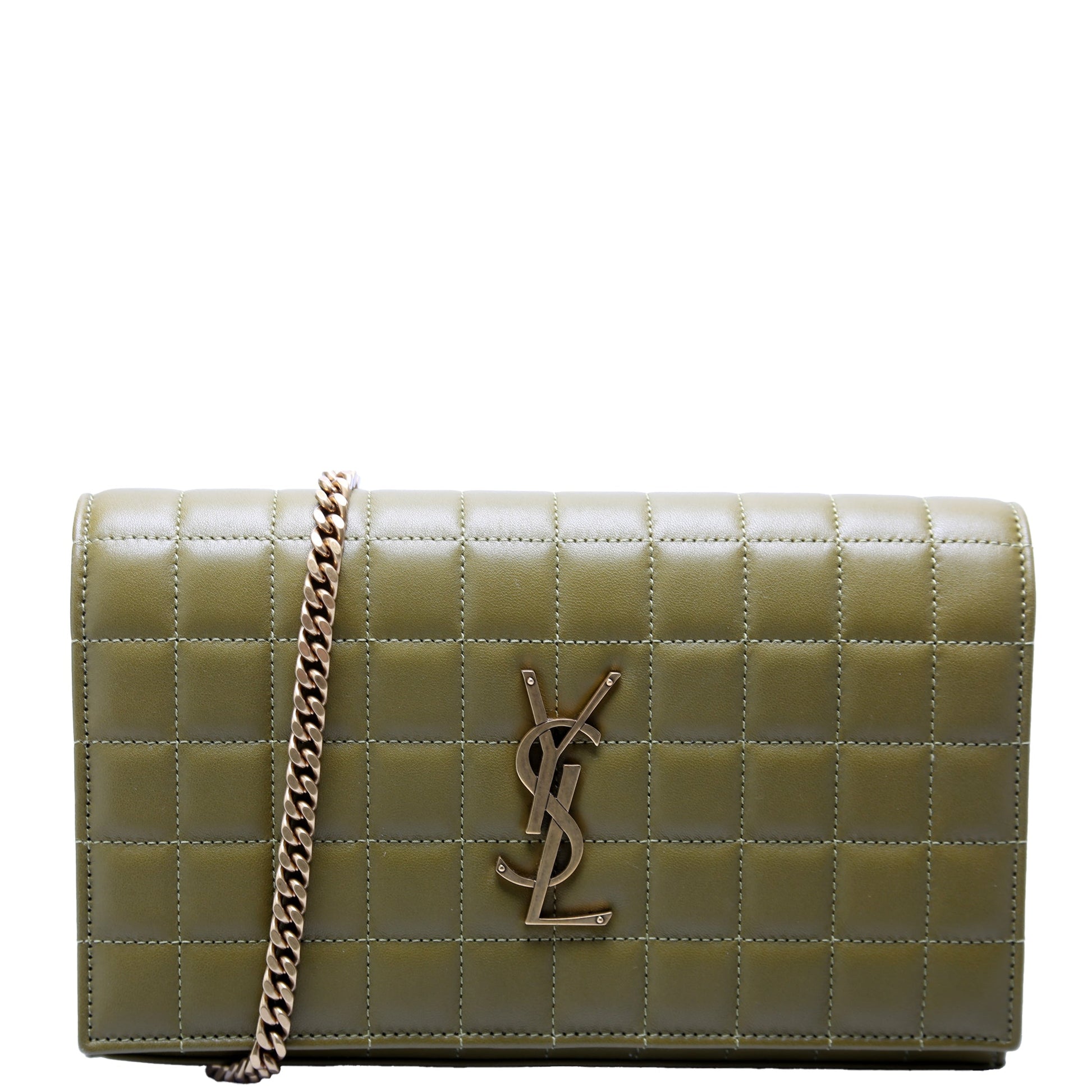 YSL Saint Laurent Saint Laurent Cassandra Wallet Lambskin Bag Quilted Green Travel Bag
