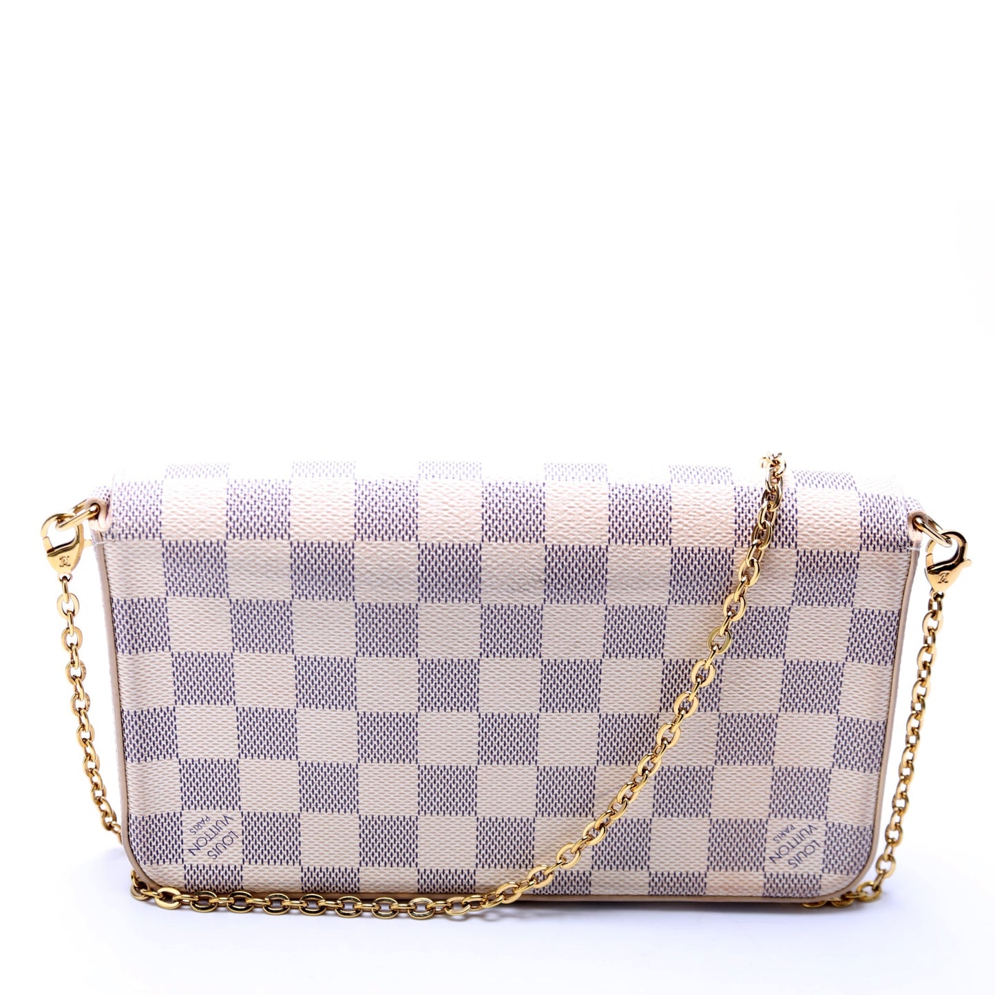 Louis Vuitton Pochette Felicie Azur Damier Pink Clutch Bag