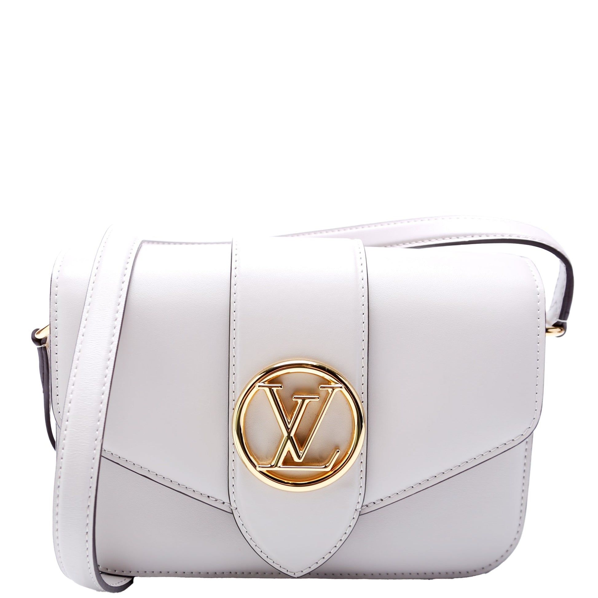Louis Vuitton Pont 9 Smooth Calfskin Grey Handbag