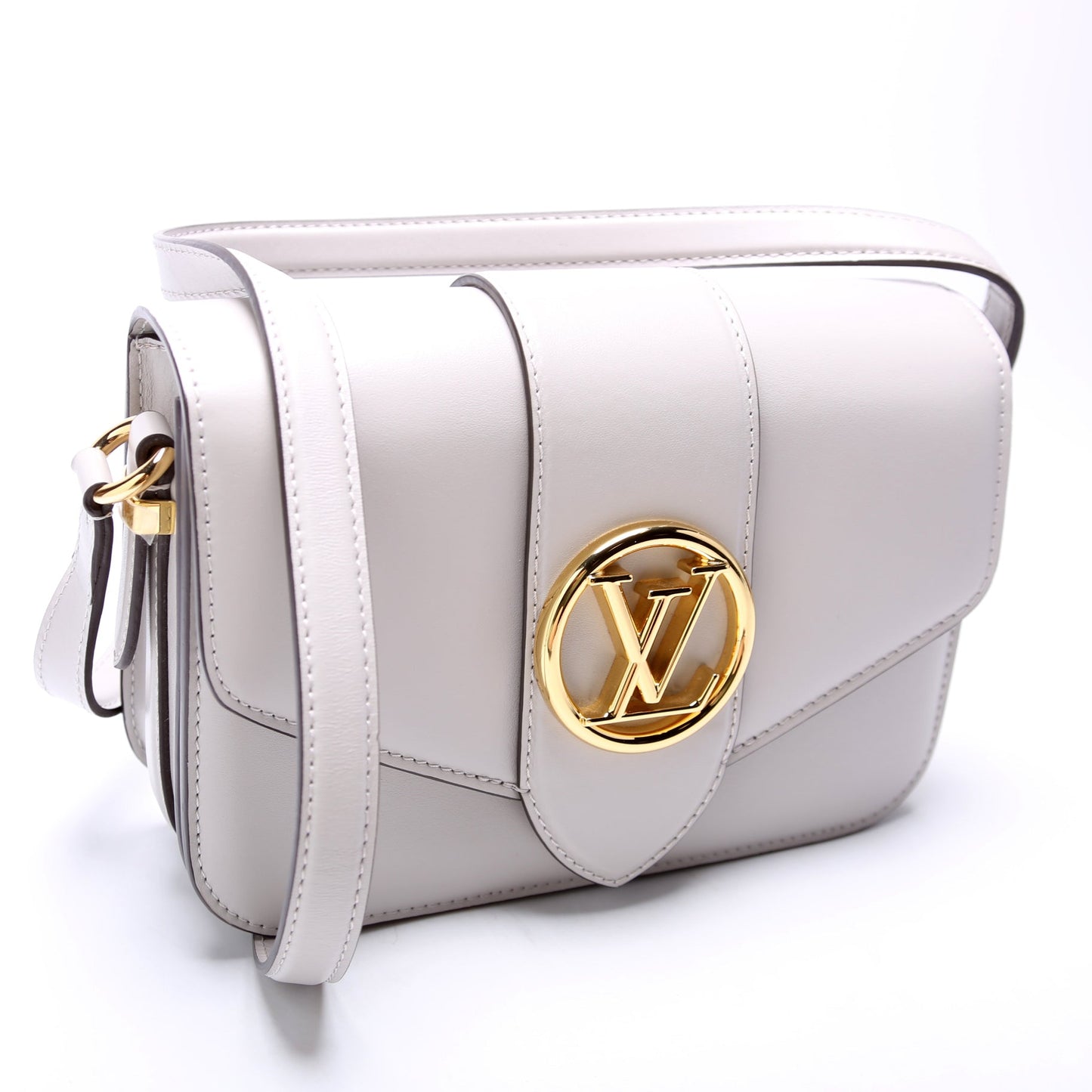 Louis Vuitton Pont 9 Smooth Calfskin Grey Handbag