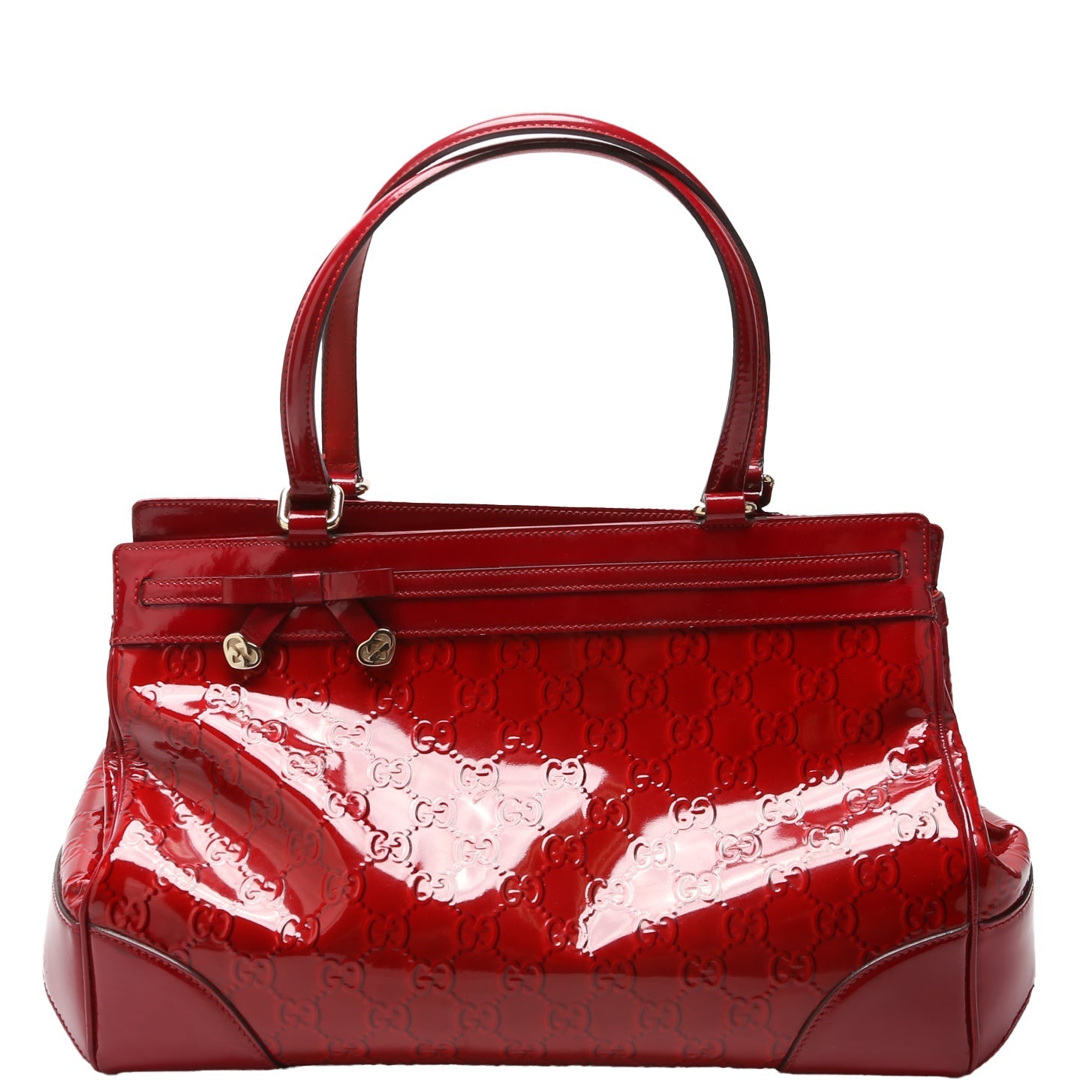 Gucci Mayfair Patent Red Medium Tote Bag