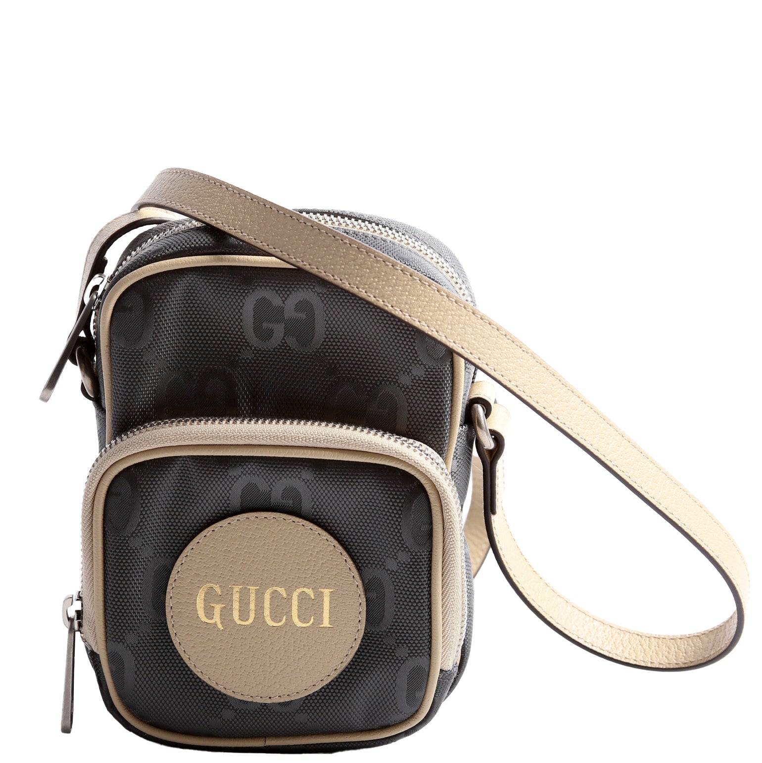 Gucci GG Off Grid Nylon Beige Grey Mini Shoulder Bag