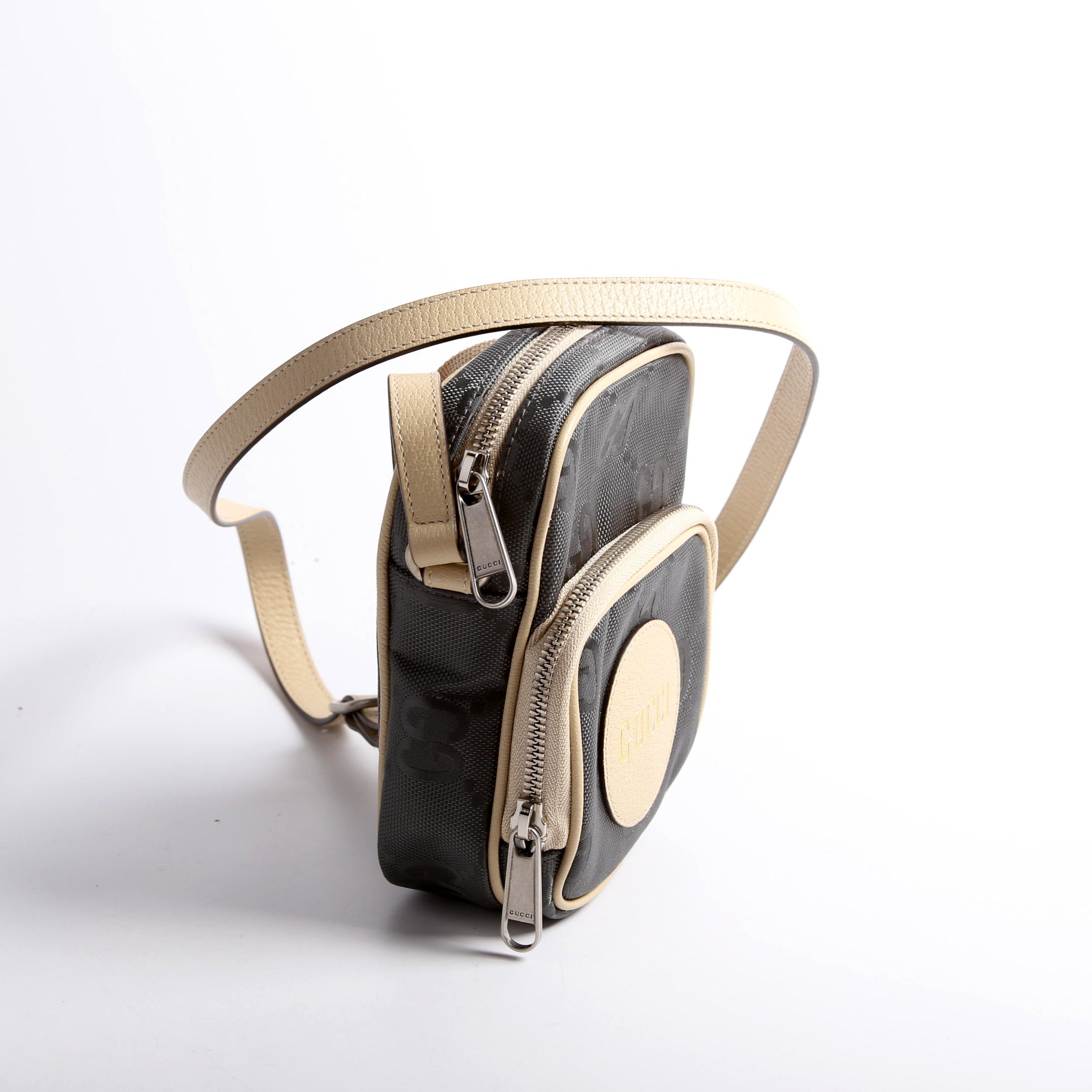 Gucci GG Off Grid Nylon Beige Grey Mini Shoulder Bag