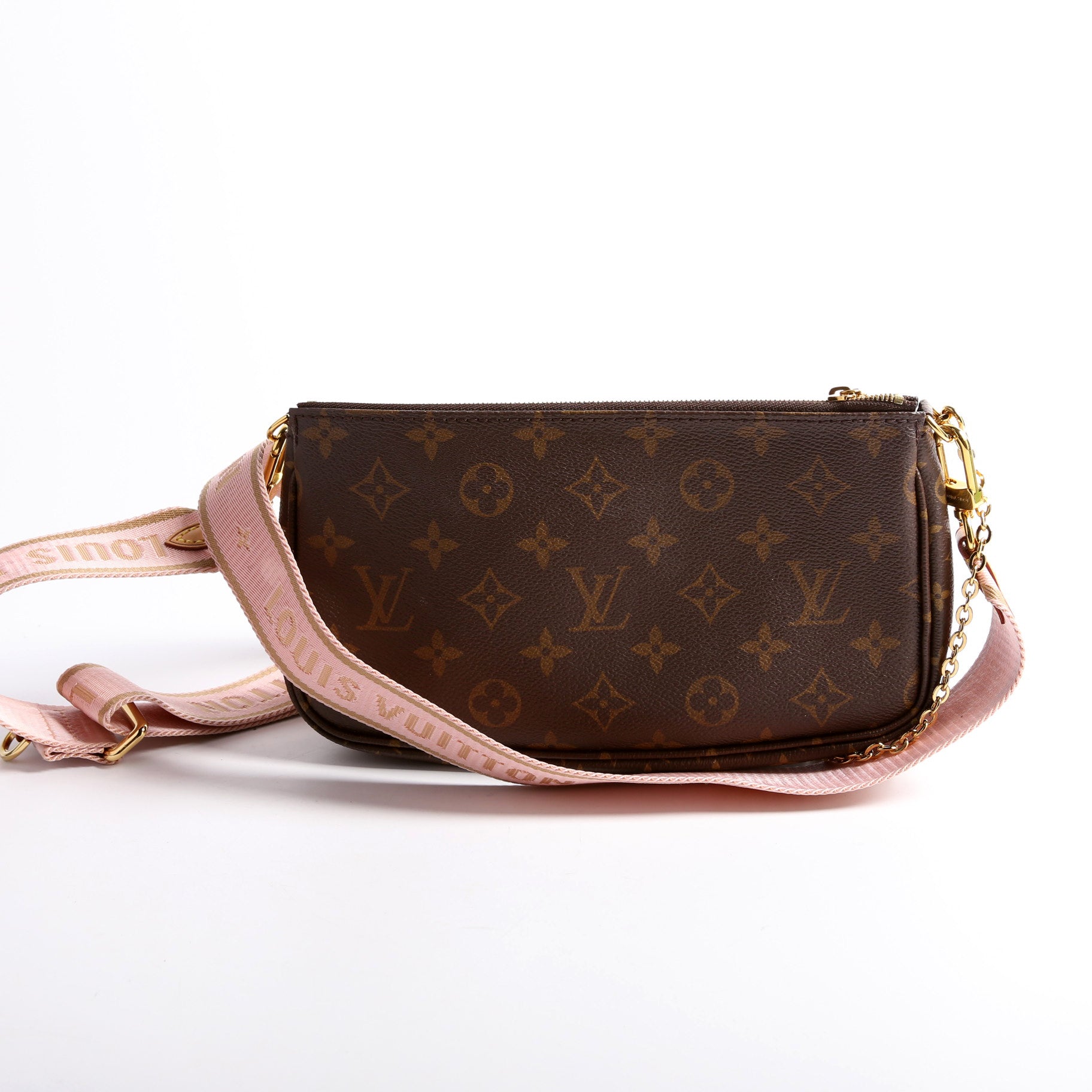 Louis Vuitton Multi Pochette Monogram Pink Clutch Bag Monogram Pink