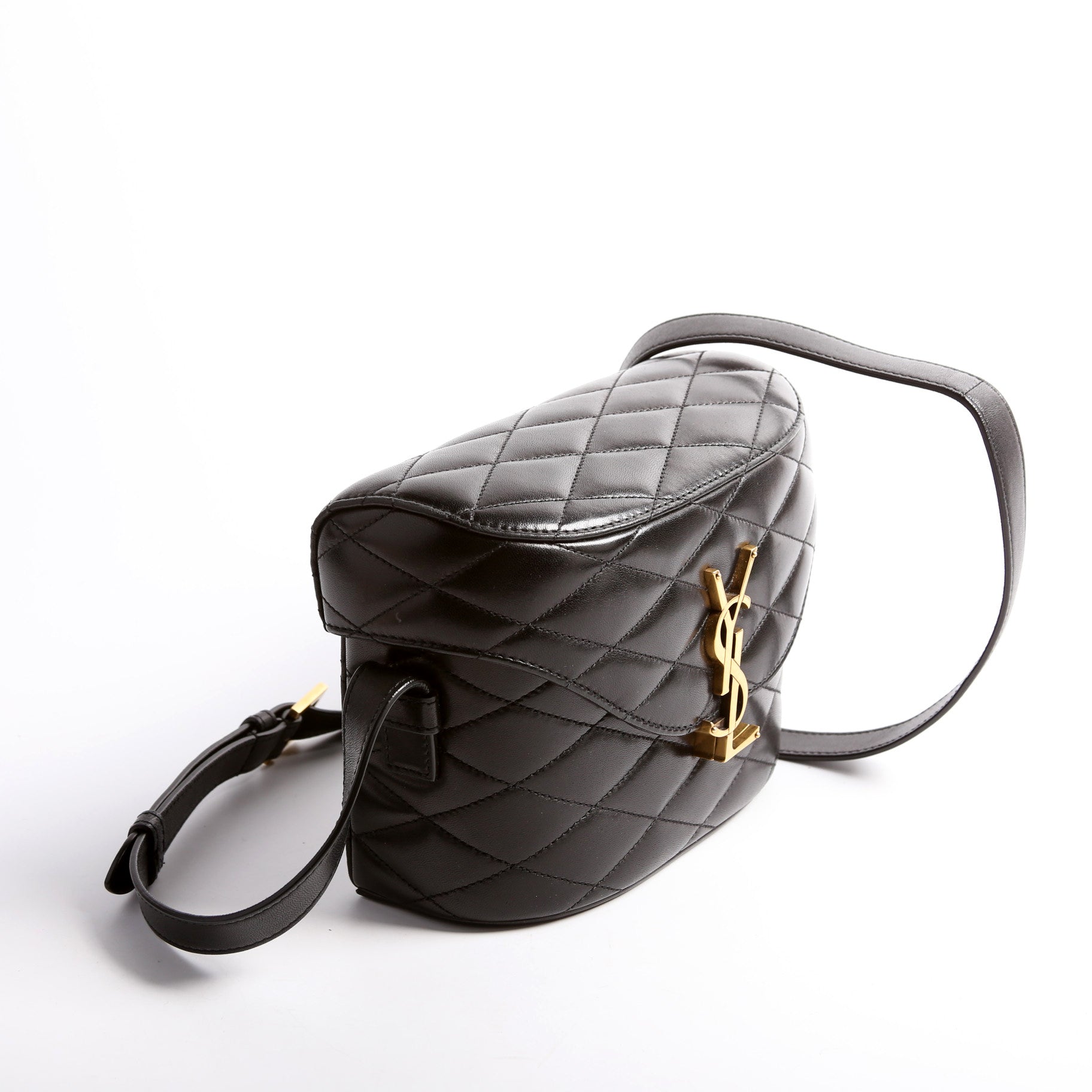 YSL Saint Laurent Saint Laurent June Box Bag Quilted Black Travel Bag