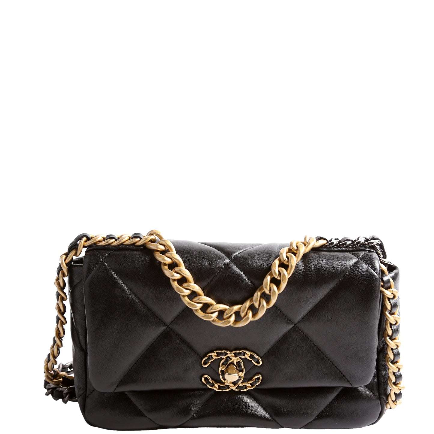 Chanel Quilted Goatskin 19 Flap RFID Black Handbag