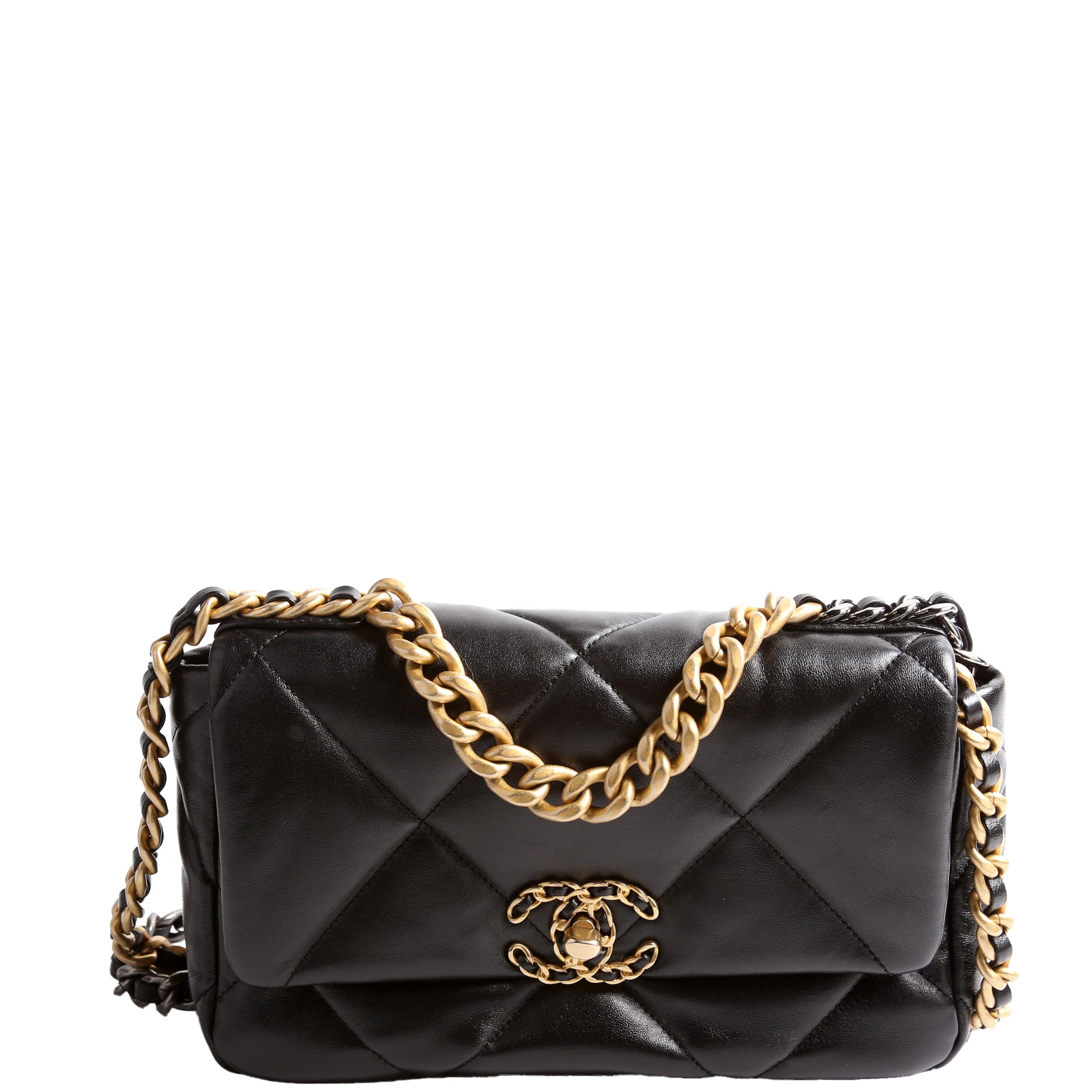 Chanel Quilted Goatskin 19 Flap RFID Black Handbag