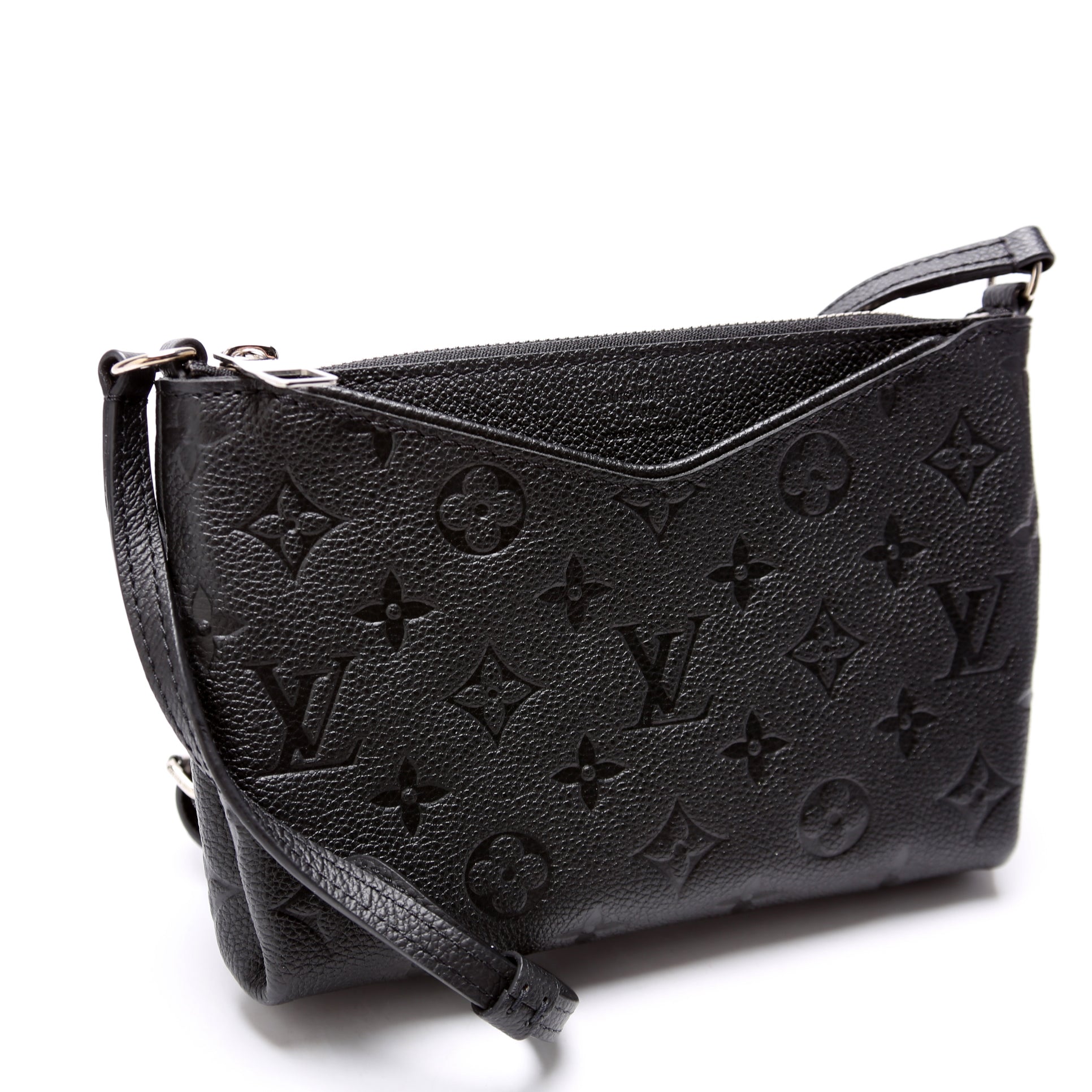 Louis Vuitton Pallas Uniformes Empreinte Black Clutch Bag Black 2