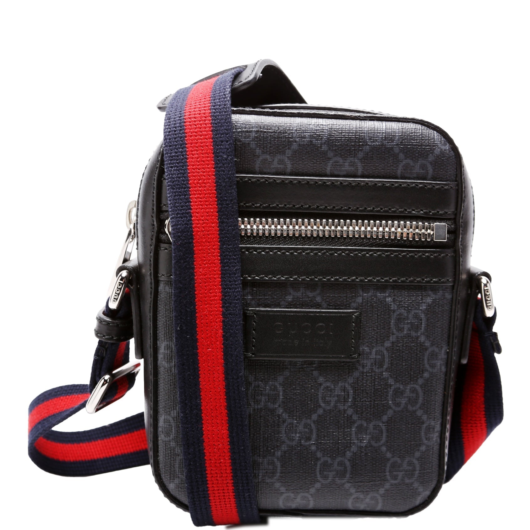Gucci GG Supreme Messenger Black Travel Bag