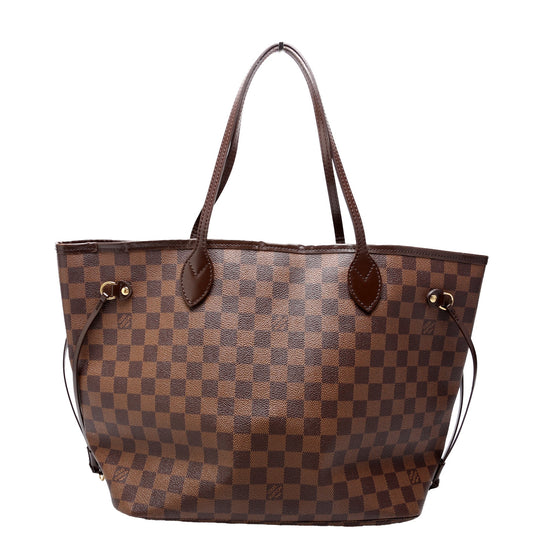 Louis Vuitton Neverfull MM Ebene Damier Red Tote Bag Red 3