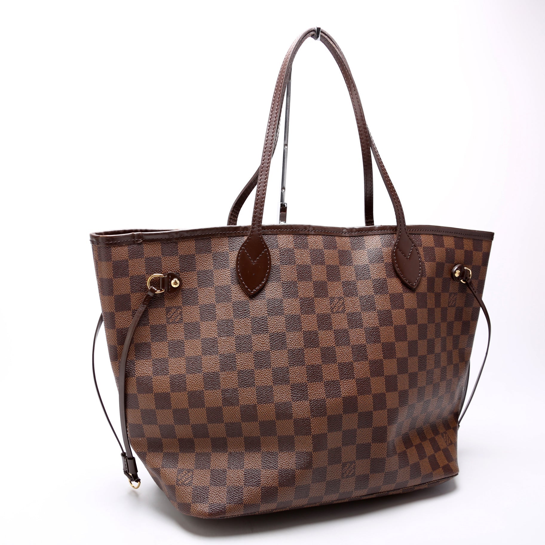 Louis Vuitton Neverfull MM Ebene Damier Red Tote Bag Red 3