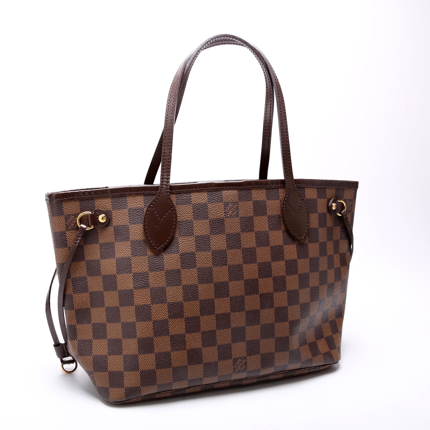 Louis Vuitton Neverfull PM Ebene Damier Red Tote Bag Red 4