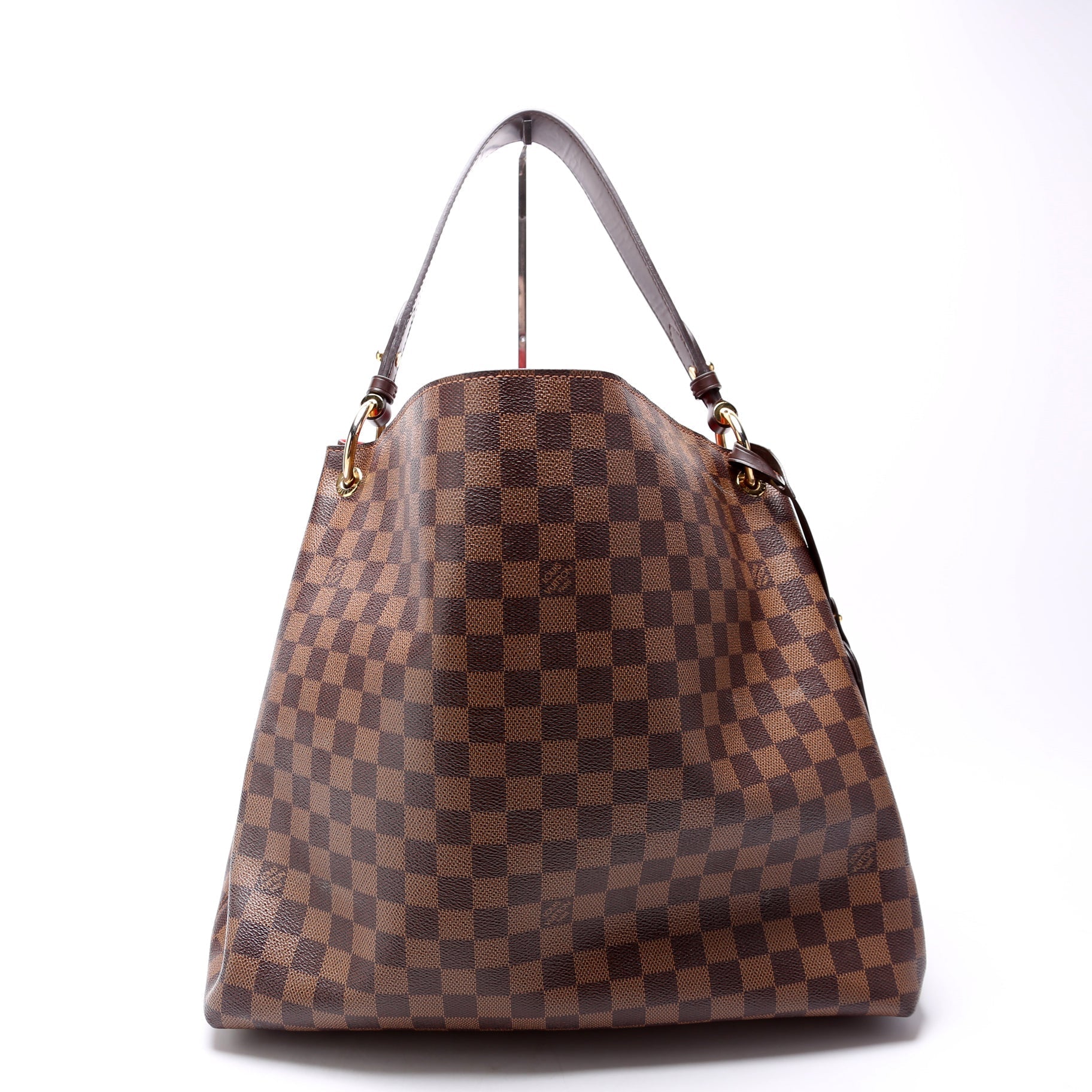 Louis Vuitton Graceful MM Ebene Damier Red Handbag