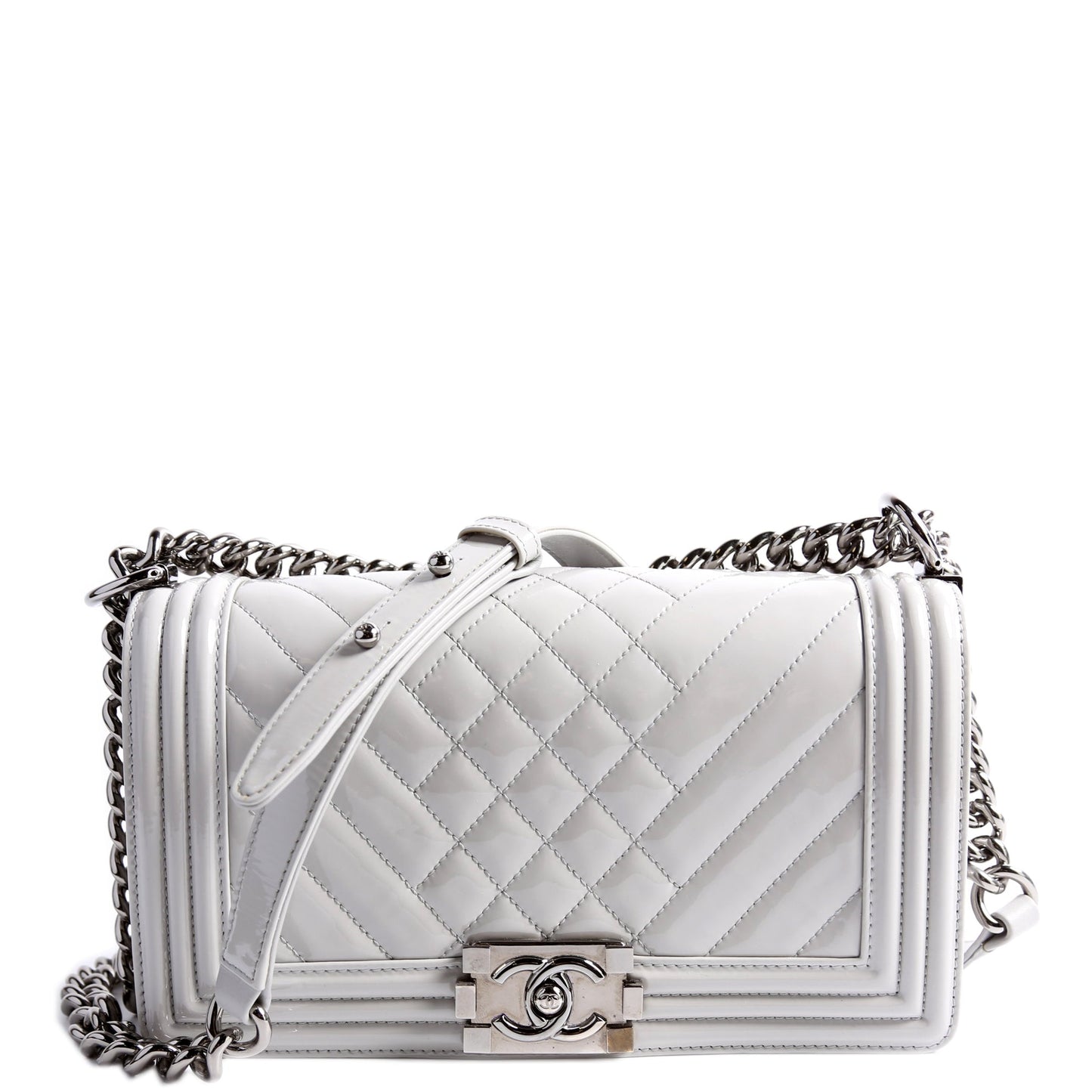Chanel Boy Flap Old Other Grey Handbag