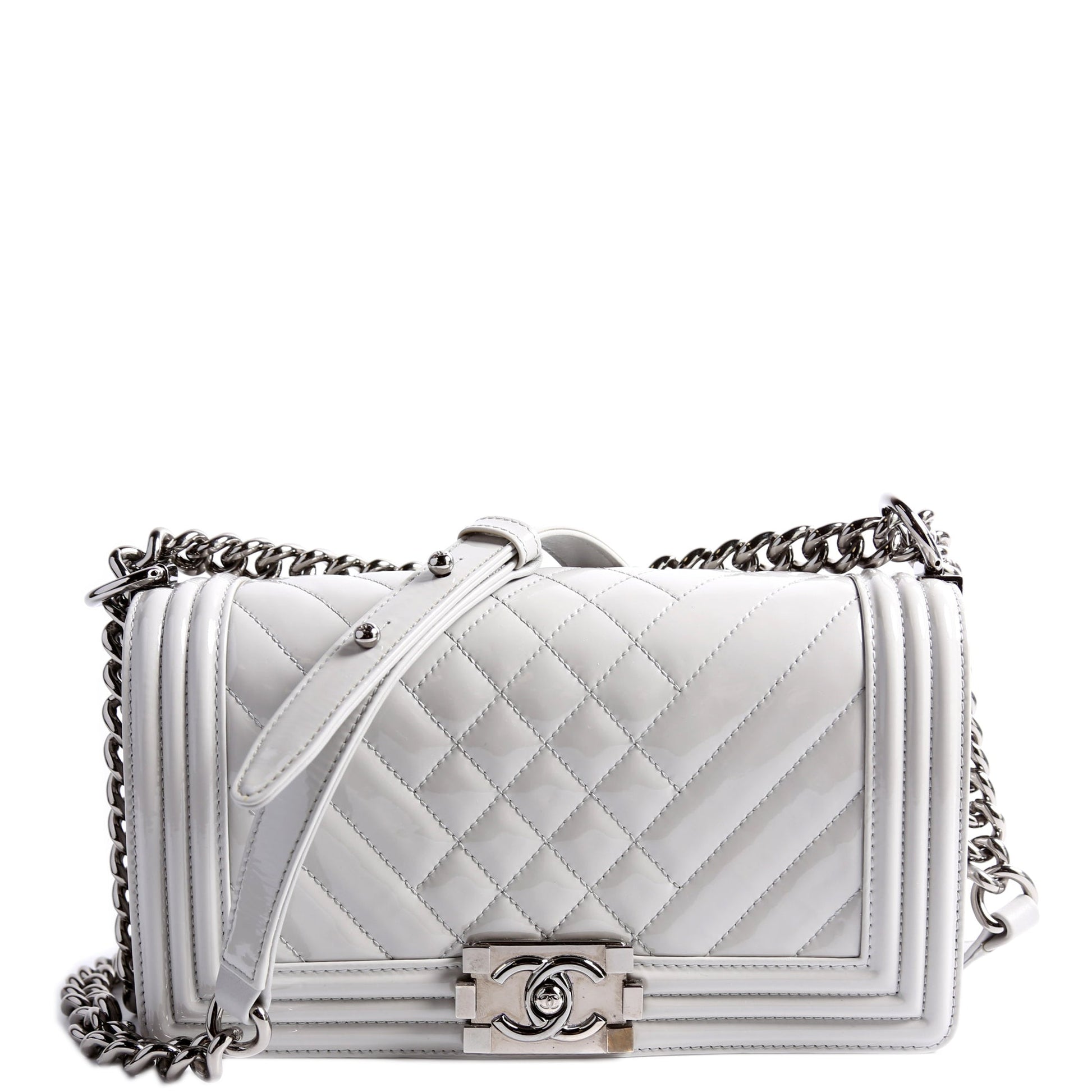 Chanel Boy Flap Old Other Grey Handbag