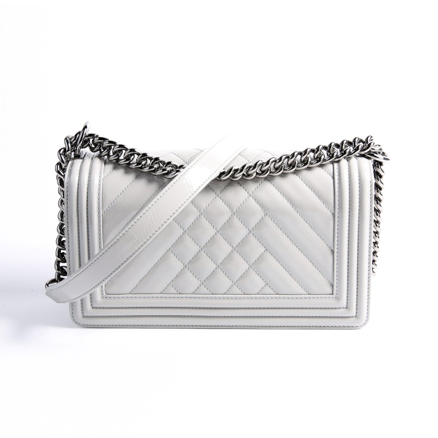 Chanel Boy Flap Old Other Grey Handbag