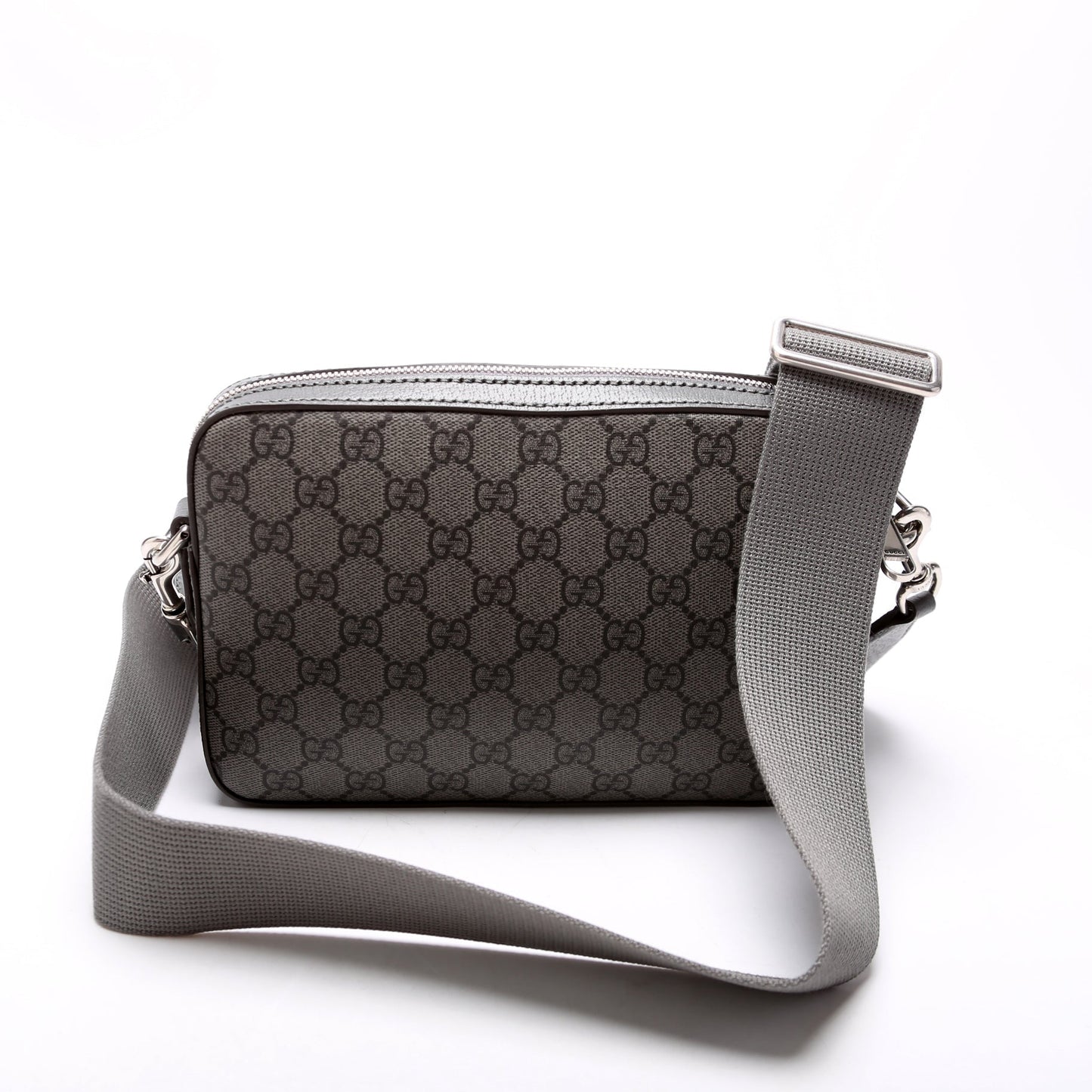 Gucci GG Supreme Ophidia Wristlet Grey Small Crossbody Bag