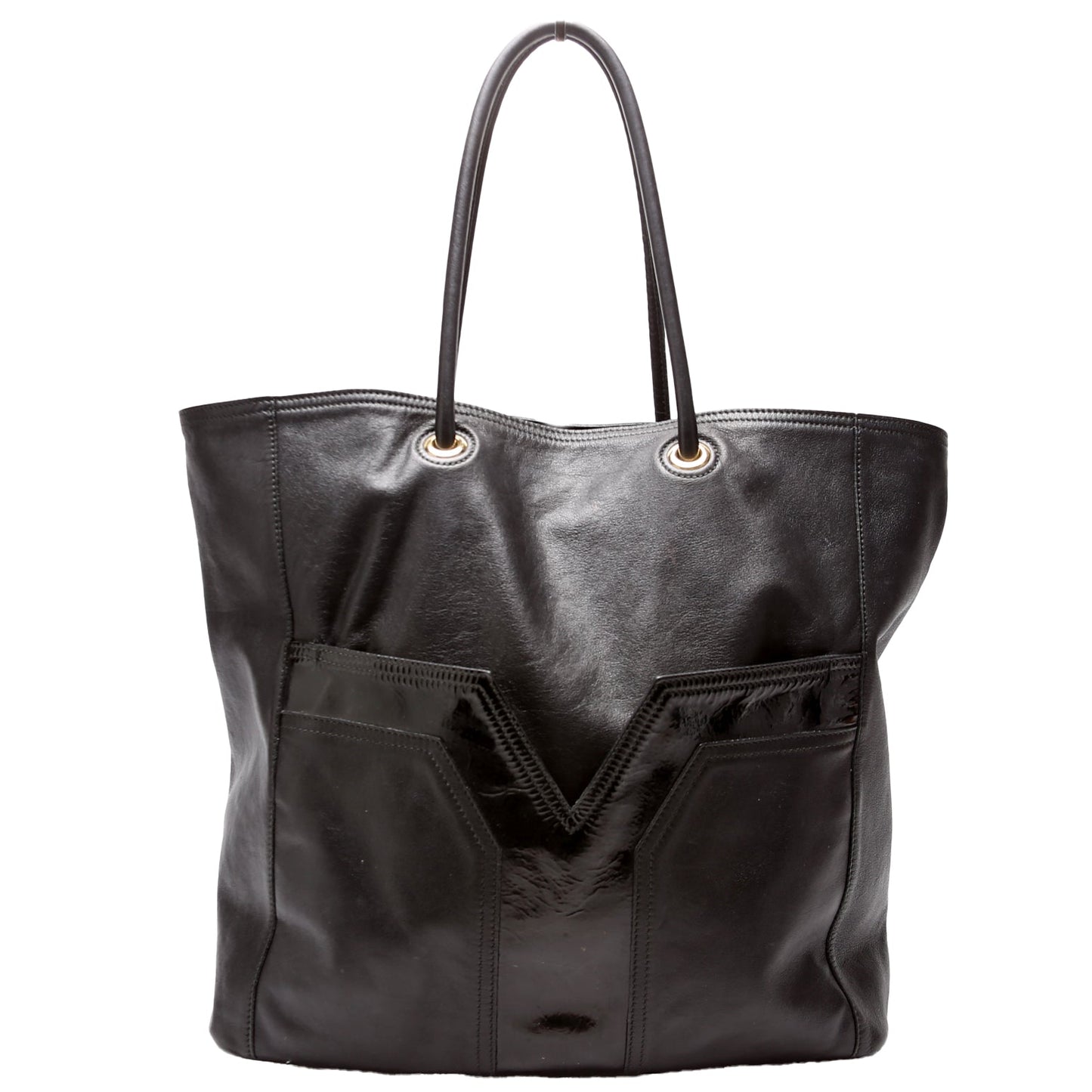 YSL Saint Laurent Saint Laurent Lucky Chyc Tote Calfskin Bag Black Tote Bag