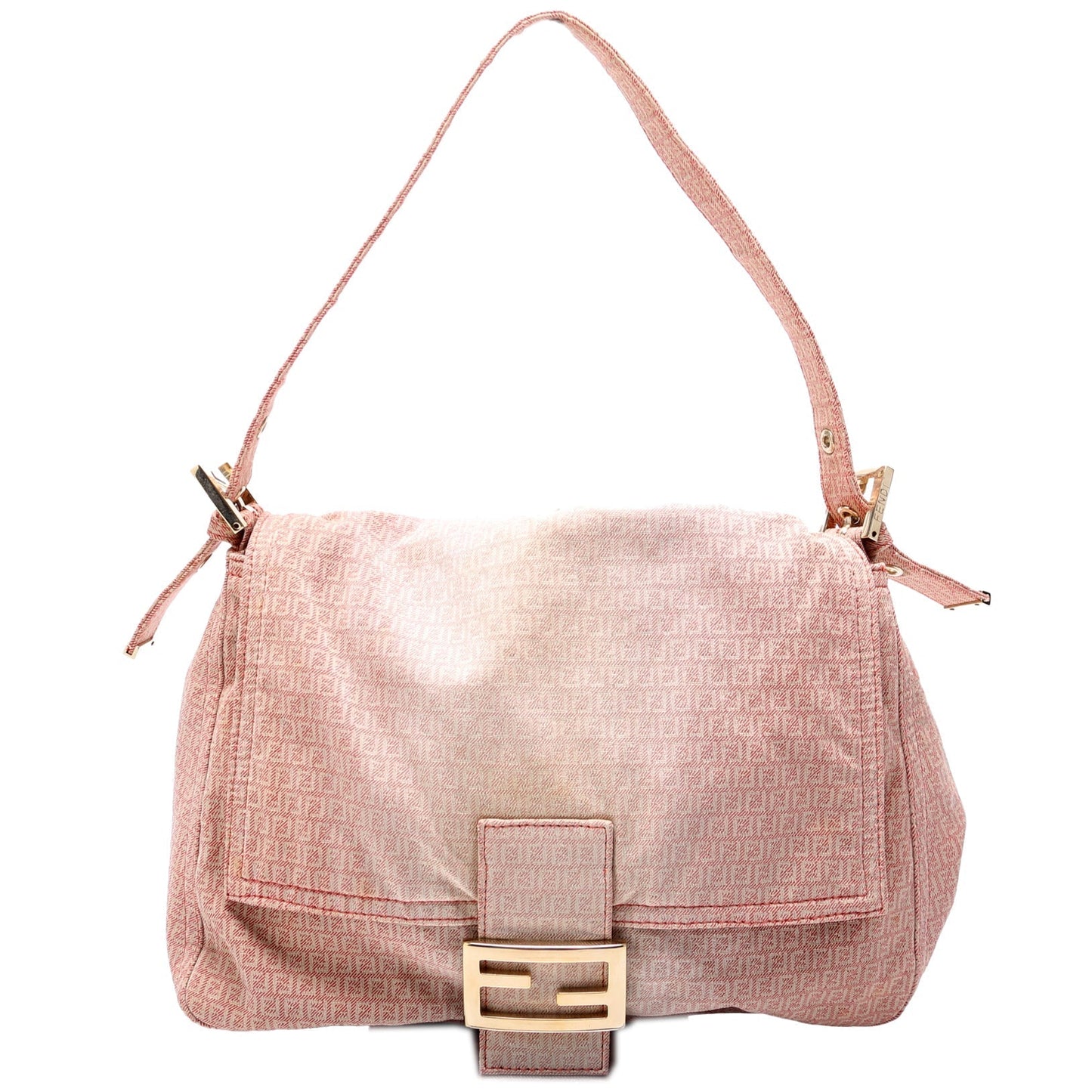 Fendi 8Br001 Mama Forever Zucchino Fabric Bag Pink Travel Bag