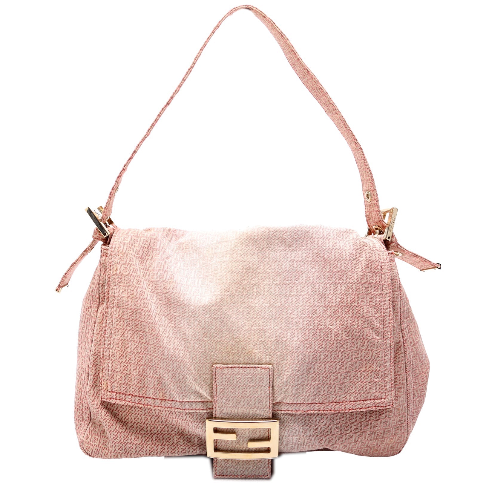 Fendi 8Br001 Mama Forever Zucchino Fabric Bag Pink Travel Bag