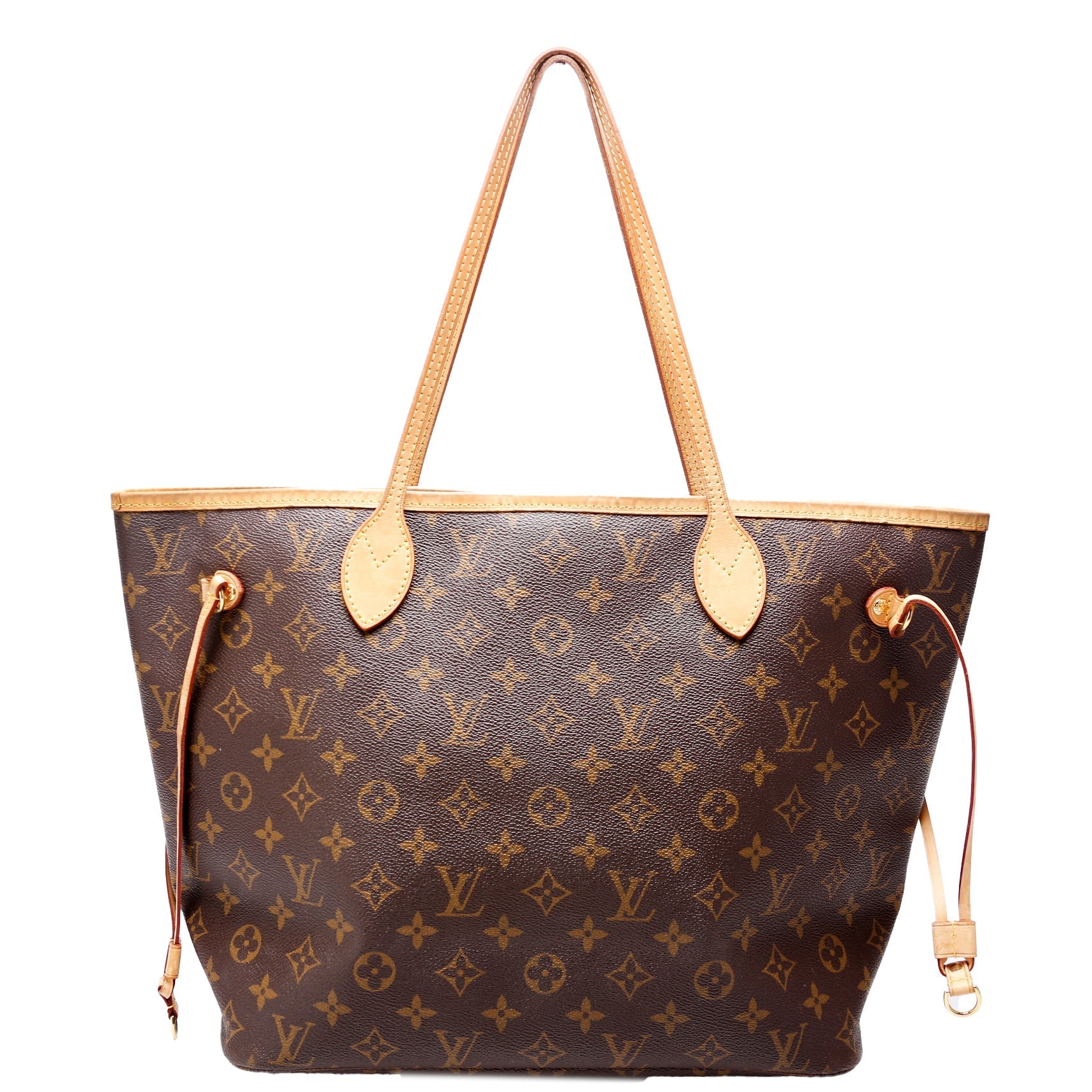 Louis Vuitton Neverfull MM Monogram Beige Tote Bag