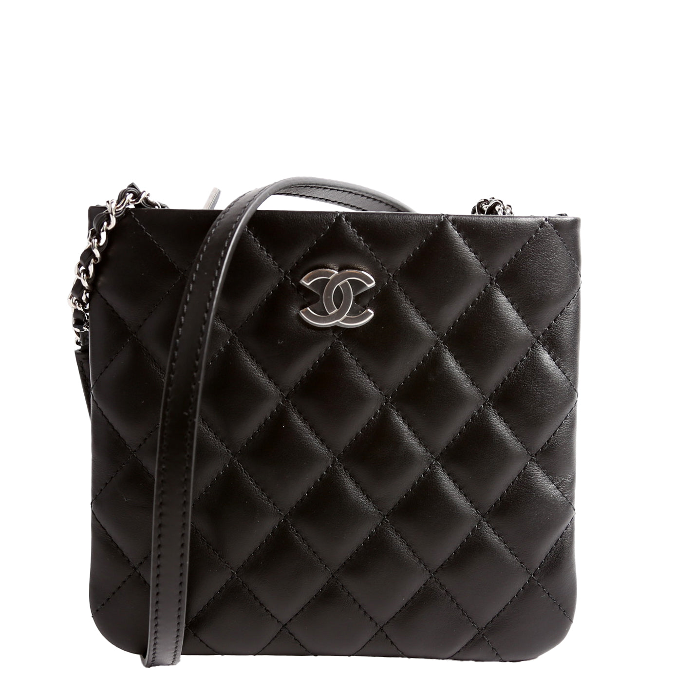 Chanel Uniform Lambskin Black Crossbody Bag