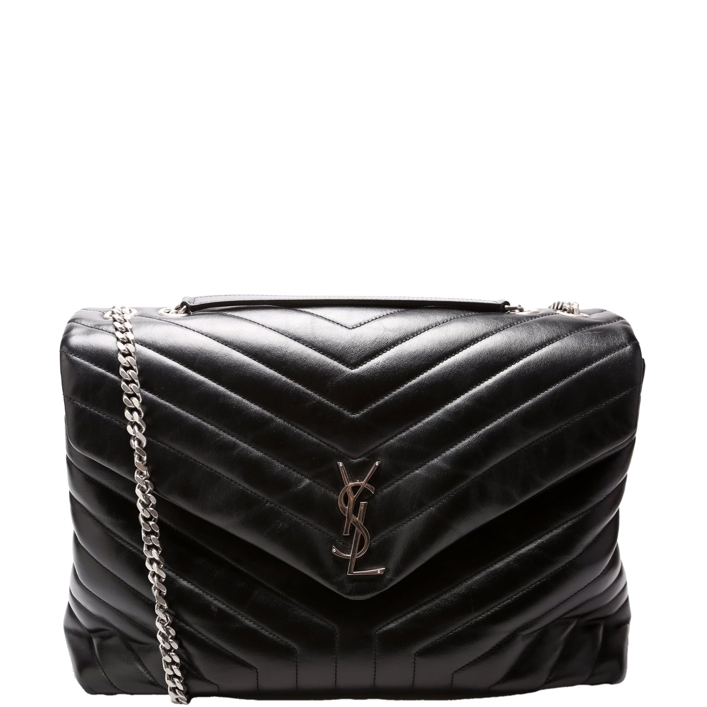 YSL Saint Laurent Saint Laurent Loulou Satchel Bag Black Large Travel Bag