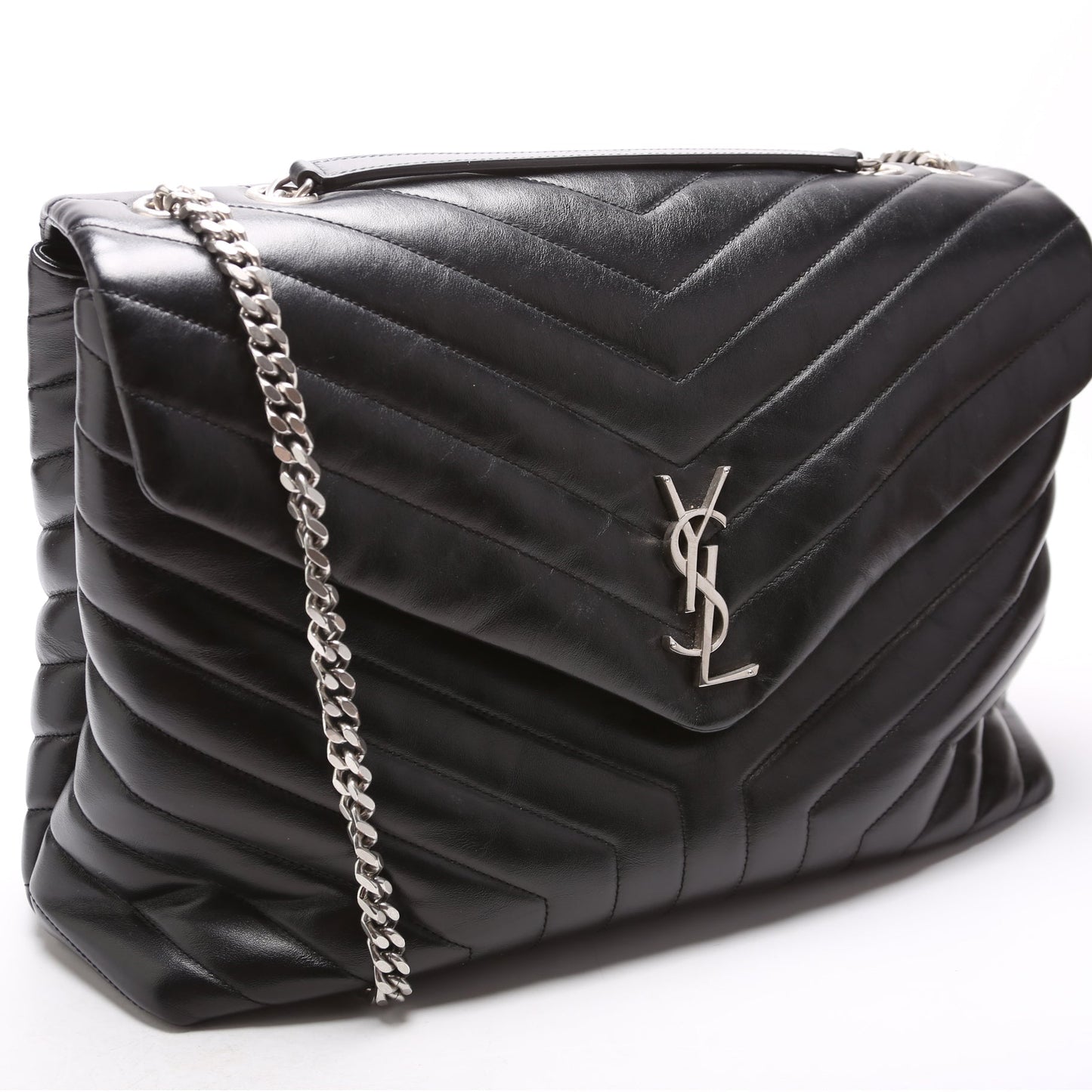 YSL Saint Laurent Saint Laurent Loulou Satchel Bag Black Large Travel Bag