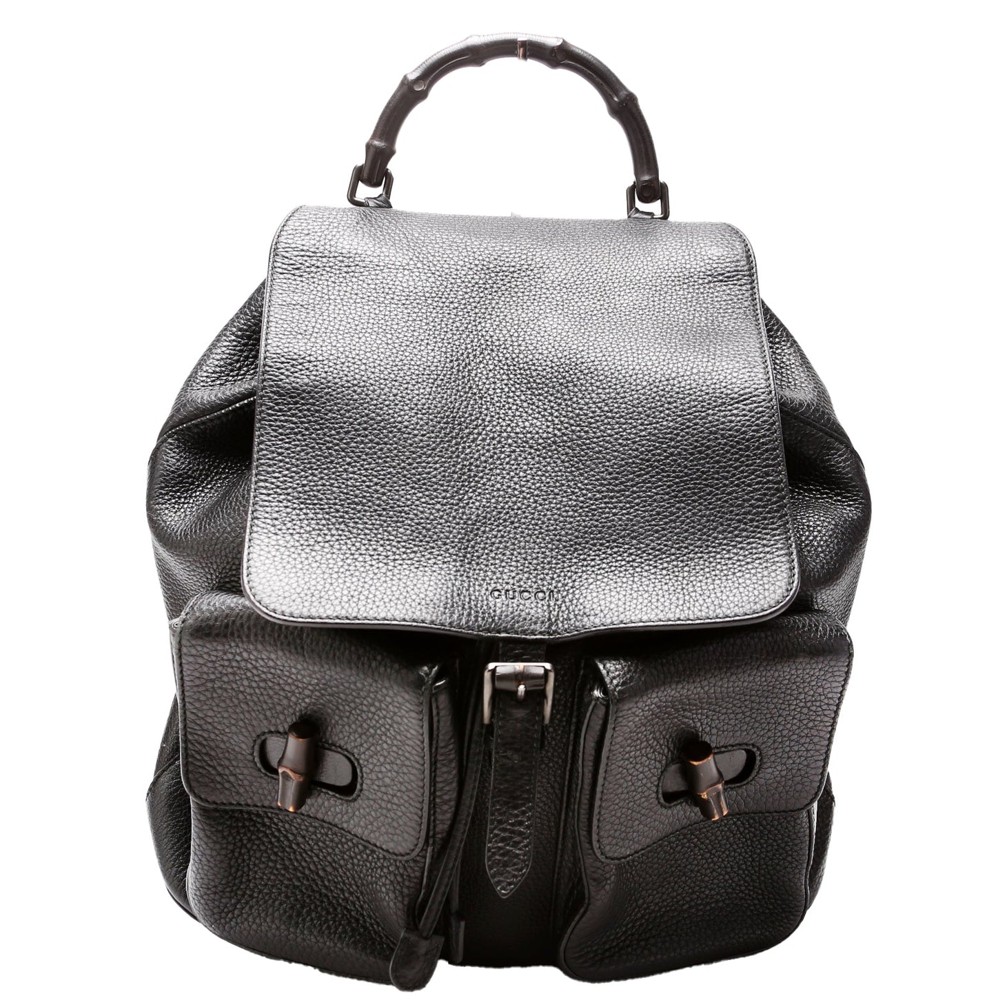 Gucci Bamboo Backpack Leather Black